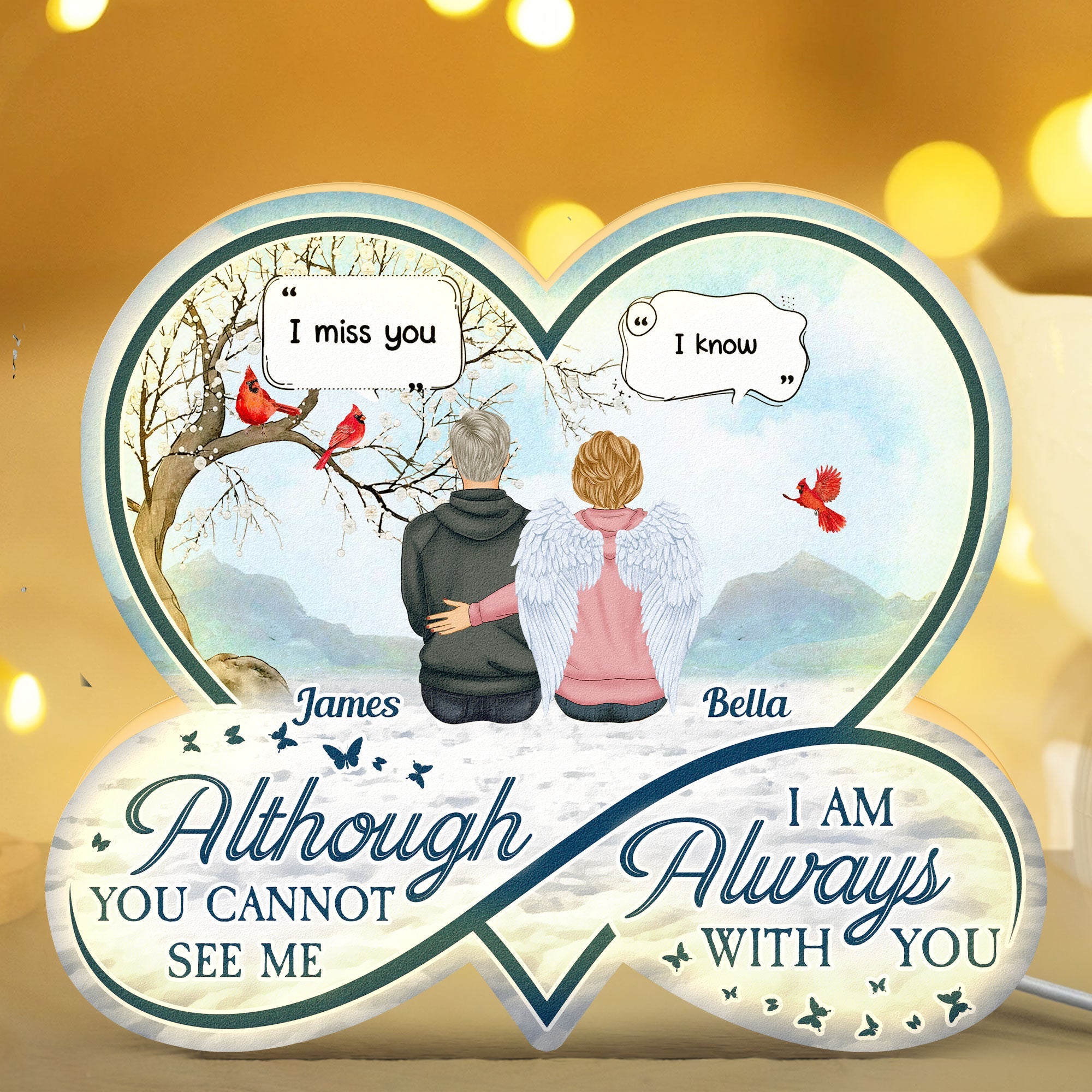 I Miss You I'm Always With You - Personalized Light Box