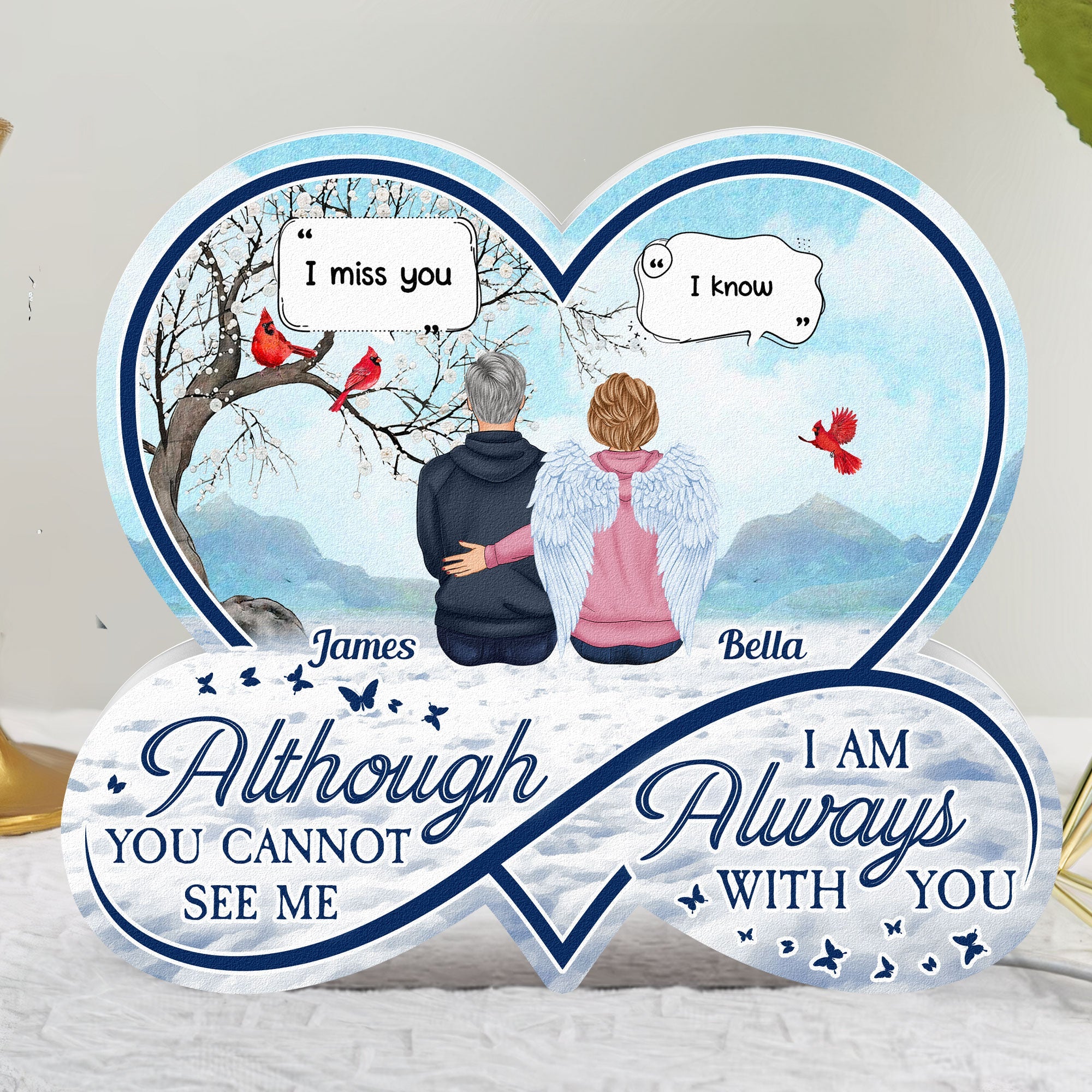 I Miss You I'm Always With You - Personalized Light Box