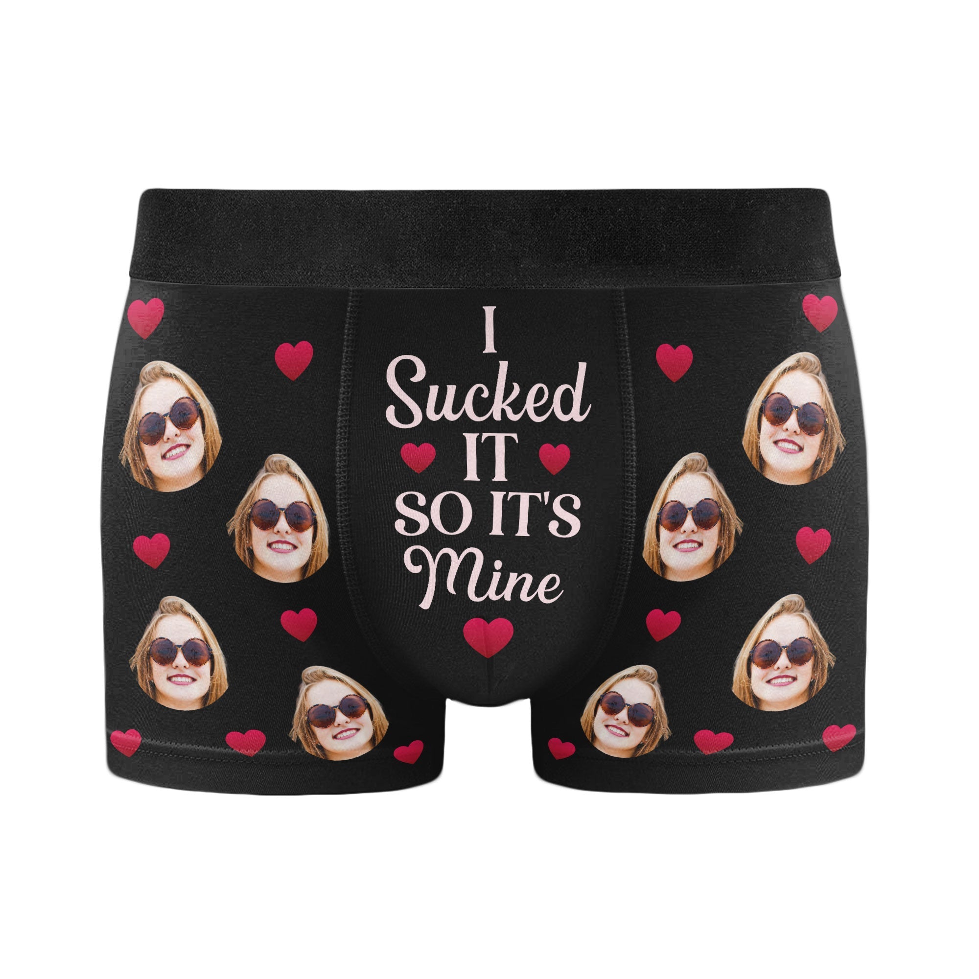 I Sucked It - Personalized Photo Men's Boxer Briefs - Underwear with Face