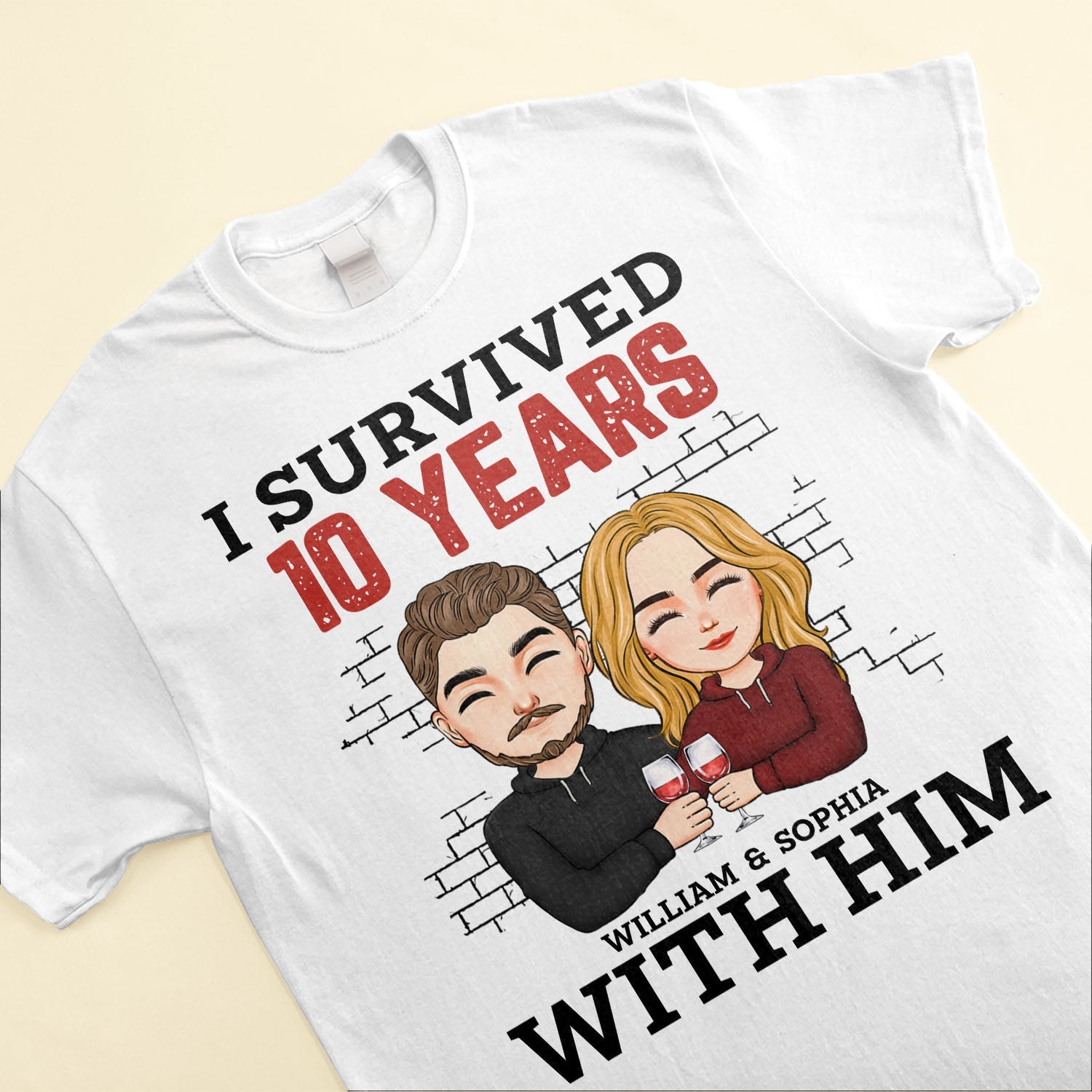 I Survived - Personalized Matching Couple Shirts