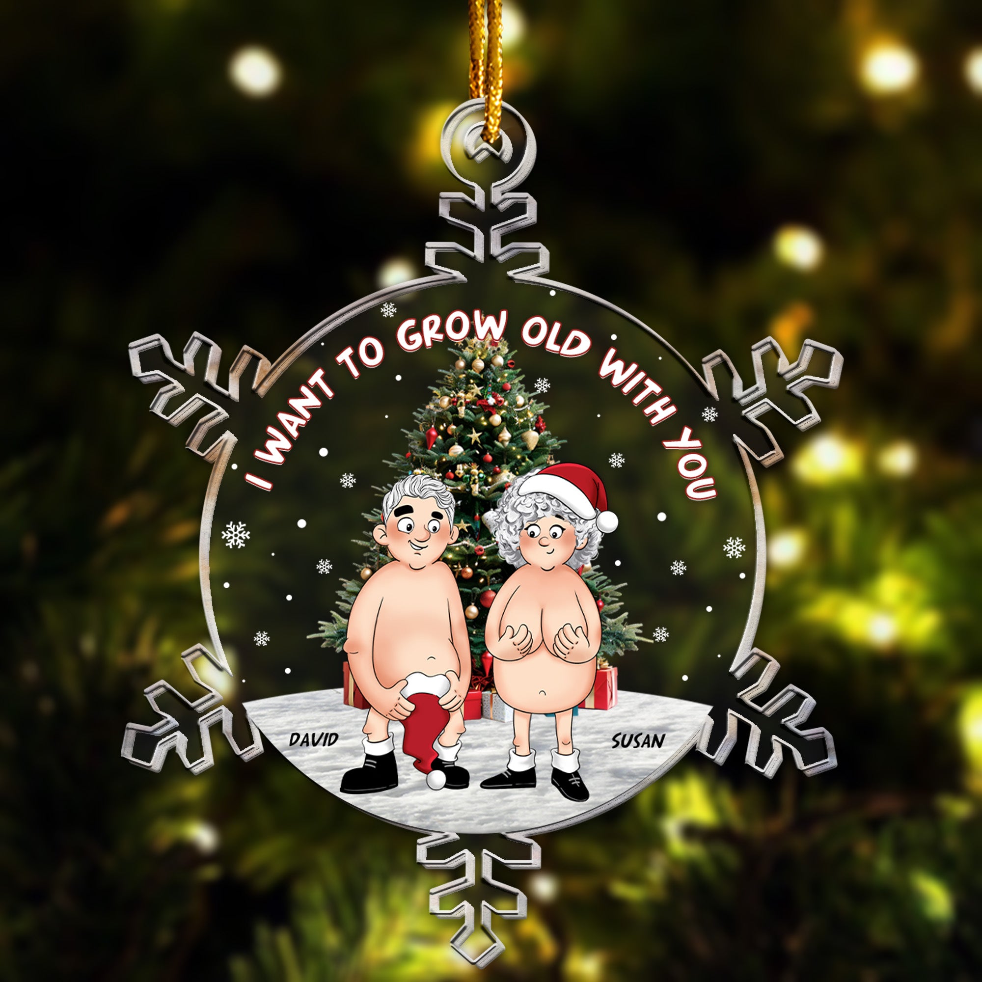 I Want To Grow Old With You New - Personalized Acrylic Ornament