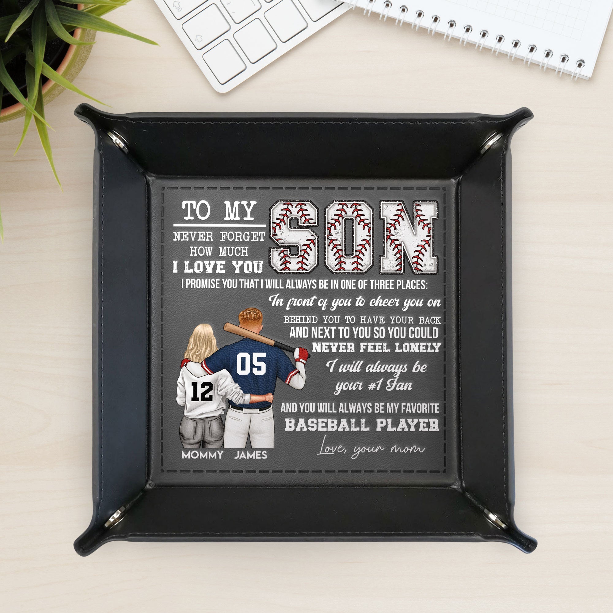 I Will Always Be Your No.1 Fan - Personalized Leather Valet Tray