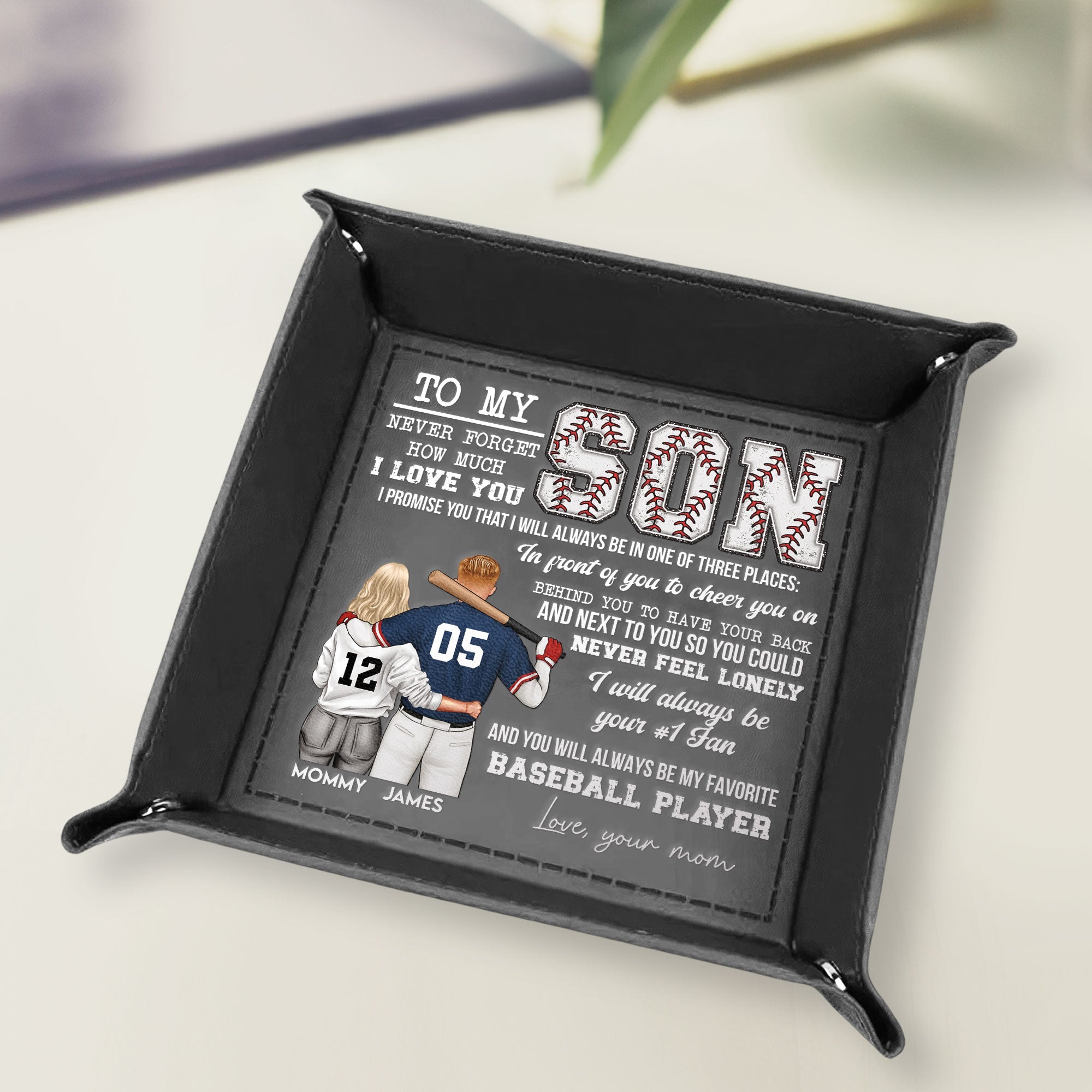 I Will Always Be Your No.1 Fan - Personalized Leather Valet Tray