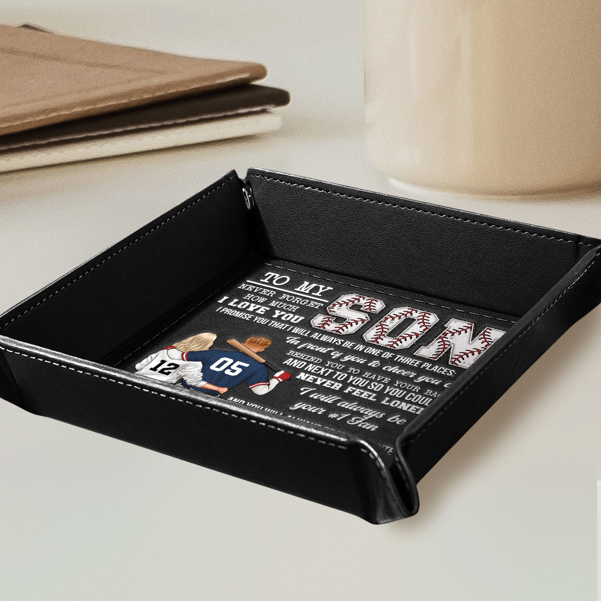 I Will Always Be Your No.1 Fan - Personalized Leather Valet Tray