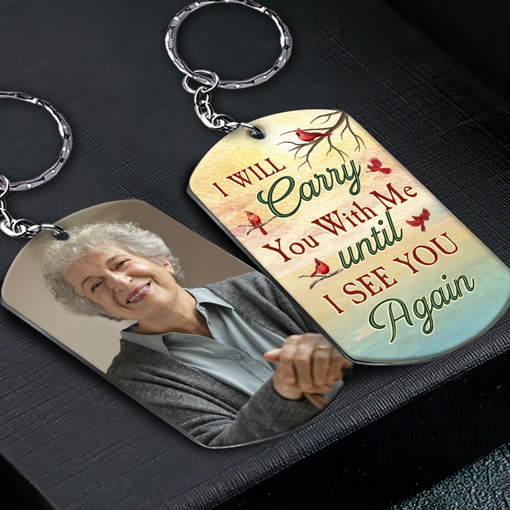 I Will Carry You With Me - Personalized Photo Keychain