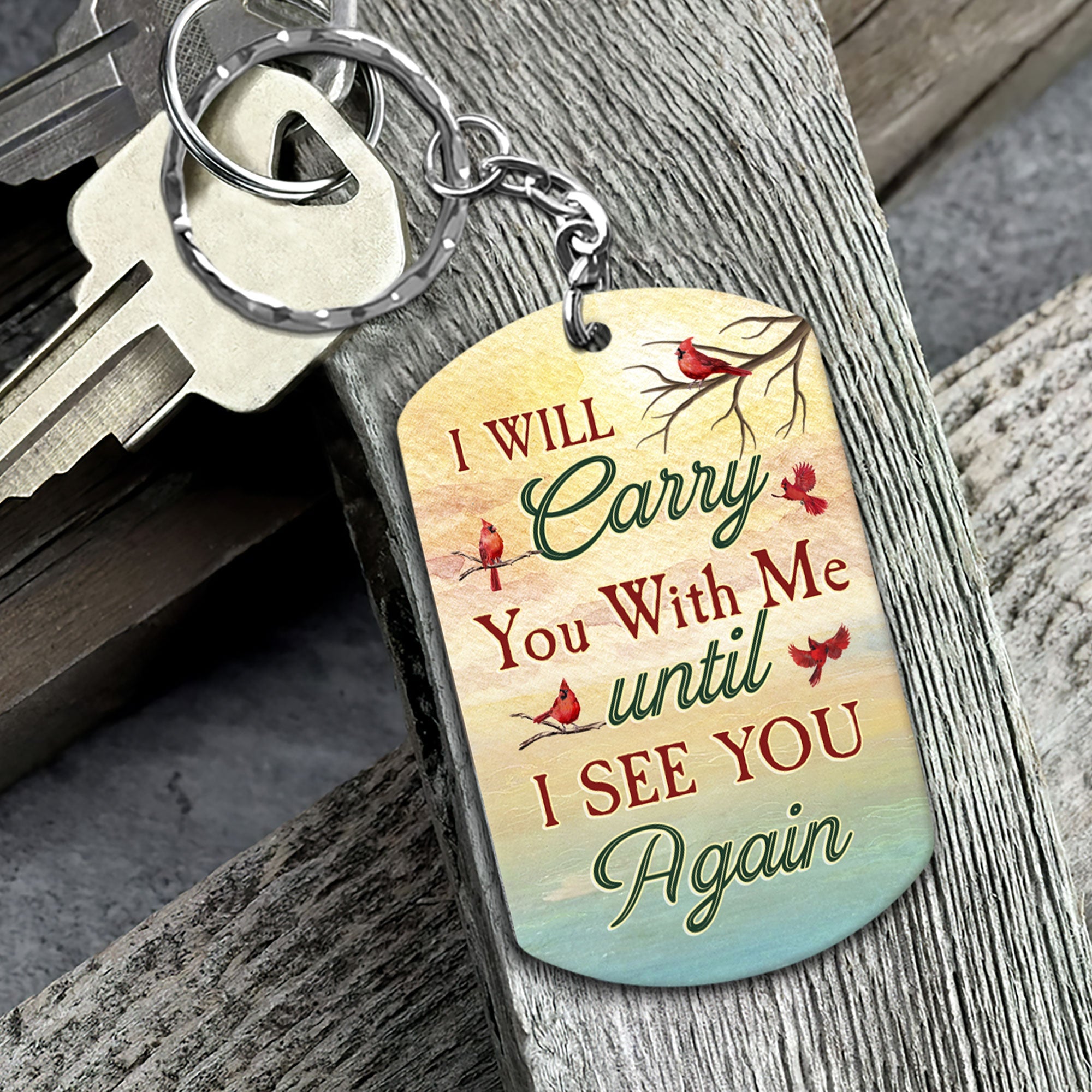 I Will Carry You With Me - Personalized Photo Keychain