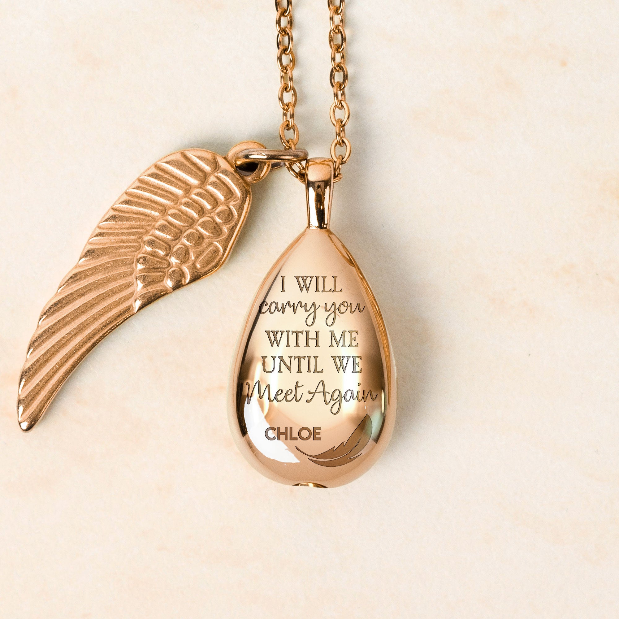 I Will Carry You With Me - Personalized Urn Necklace