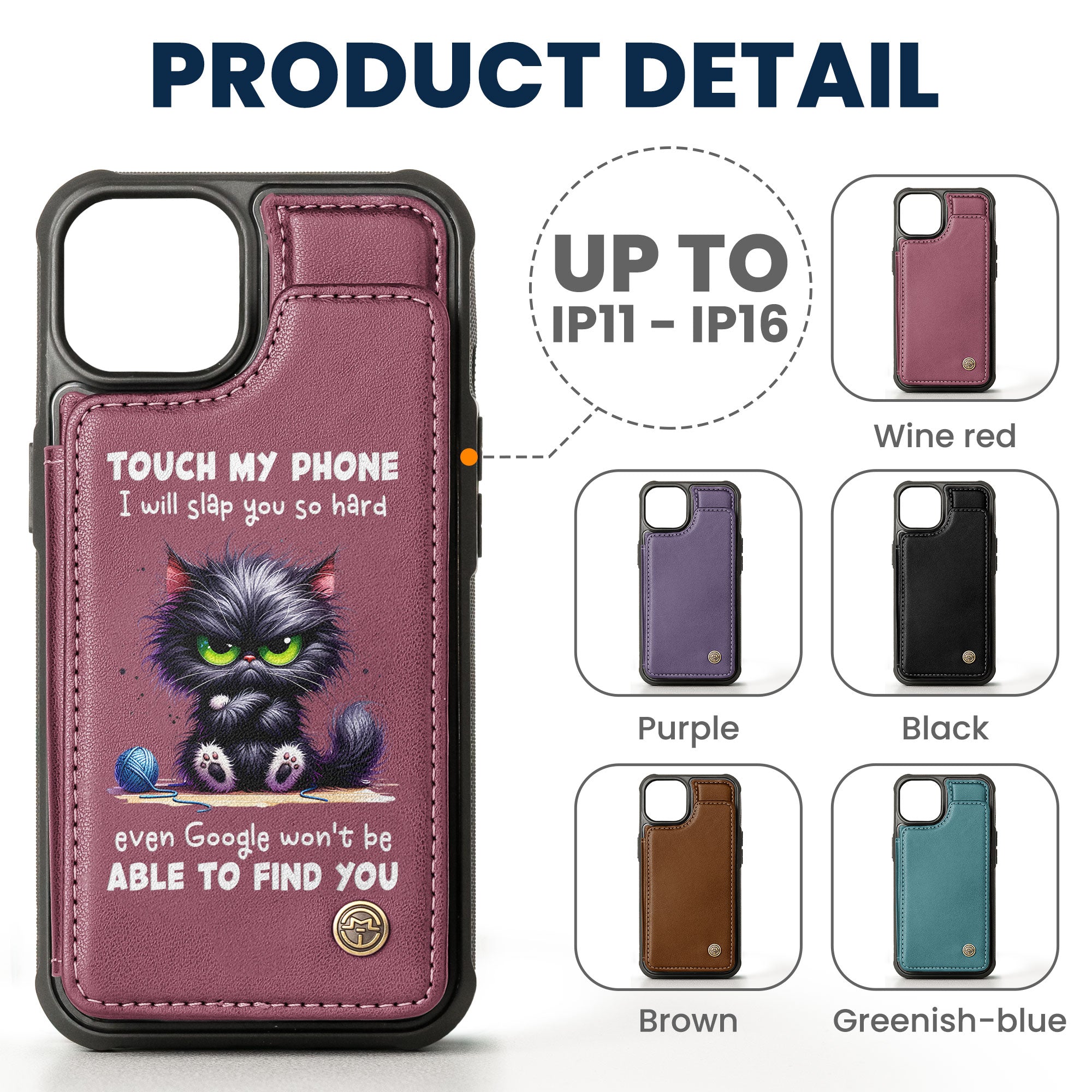 I Will Slap You So Hard - Personalized Leather Flip Wallet Phone Case