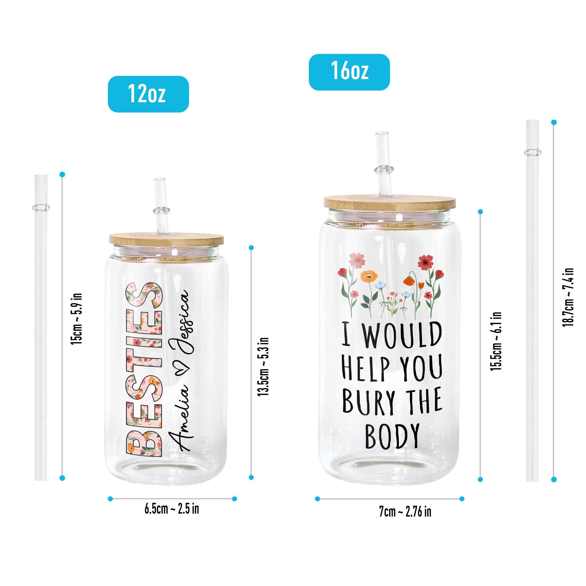 I Would Help You Bury The Body - Personalized Clear Glass Cup