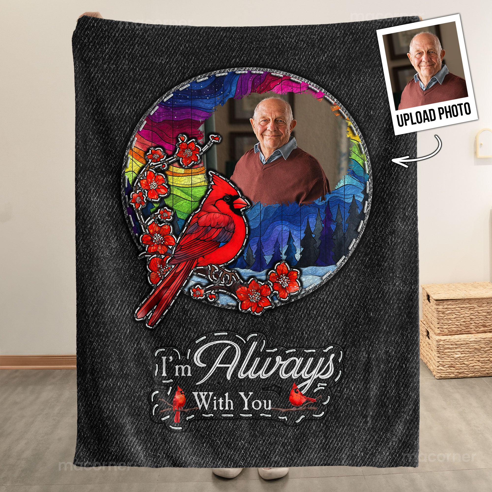 I Am With You - Personalized Photo Blanket