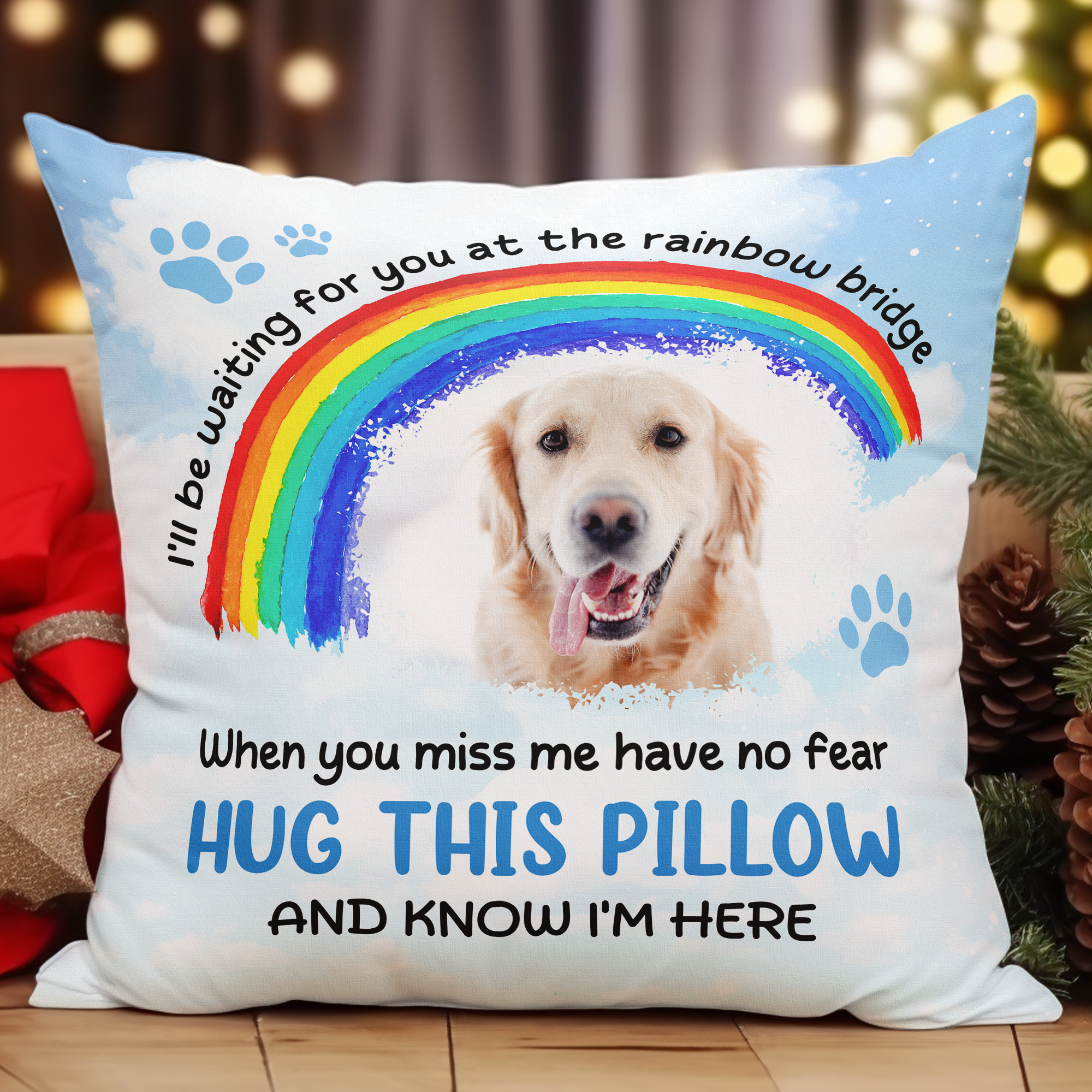 I'll Be Waiting For You - Personalized Photo Pillow (Insert Included)