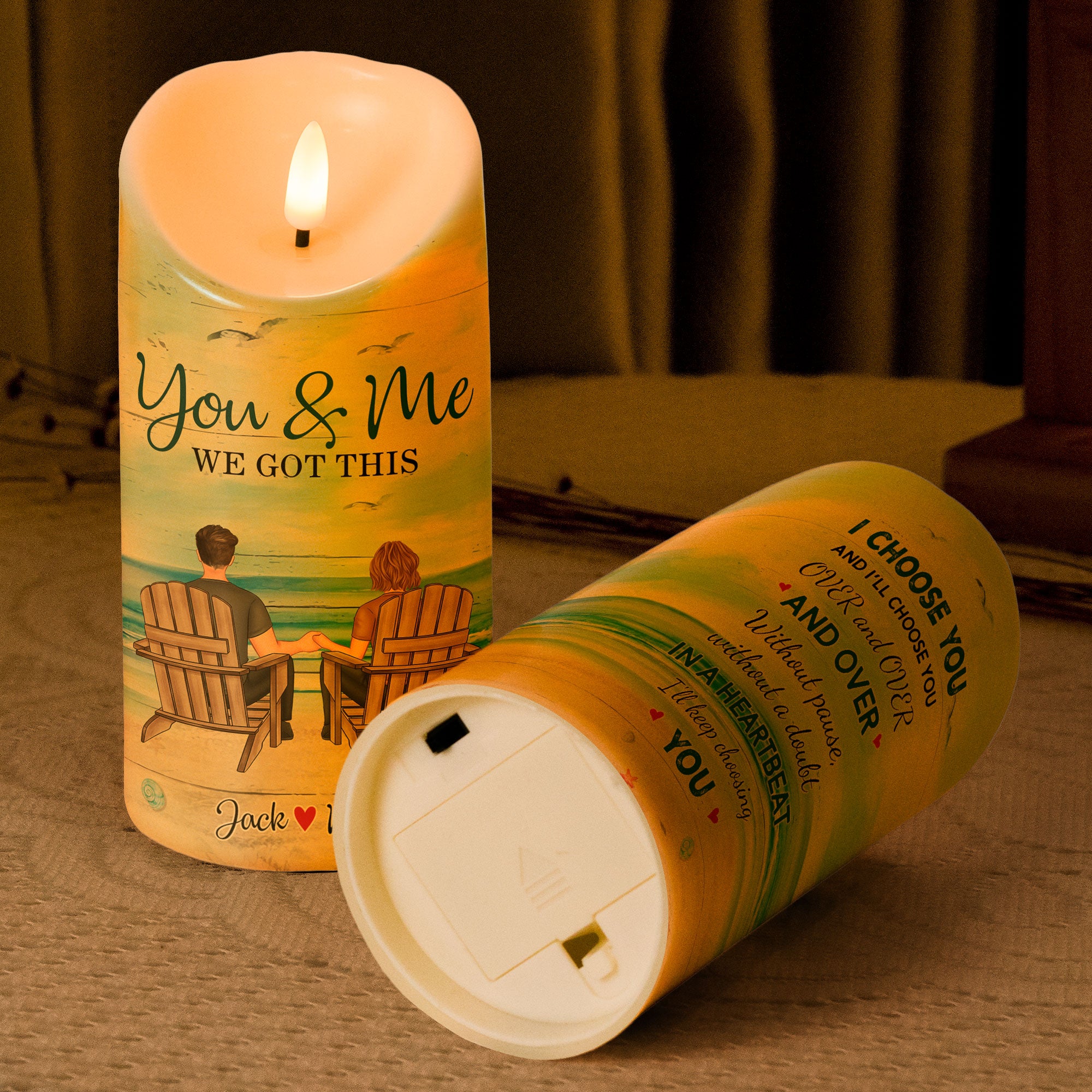 I'll Keep Choosing You - Personalized LED Candle