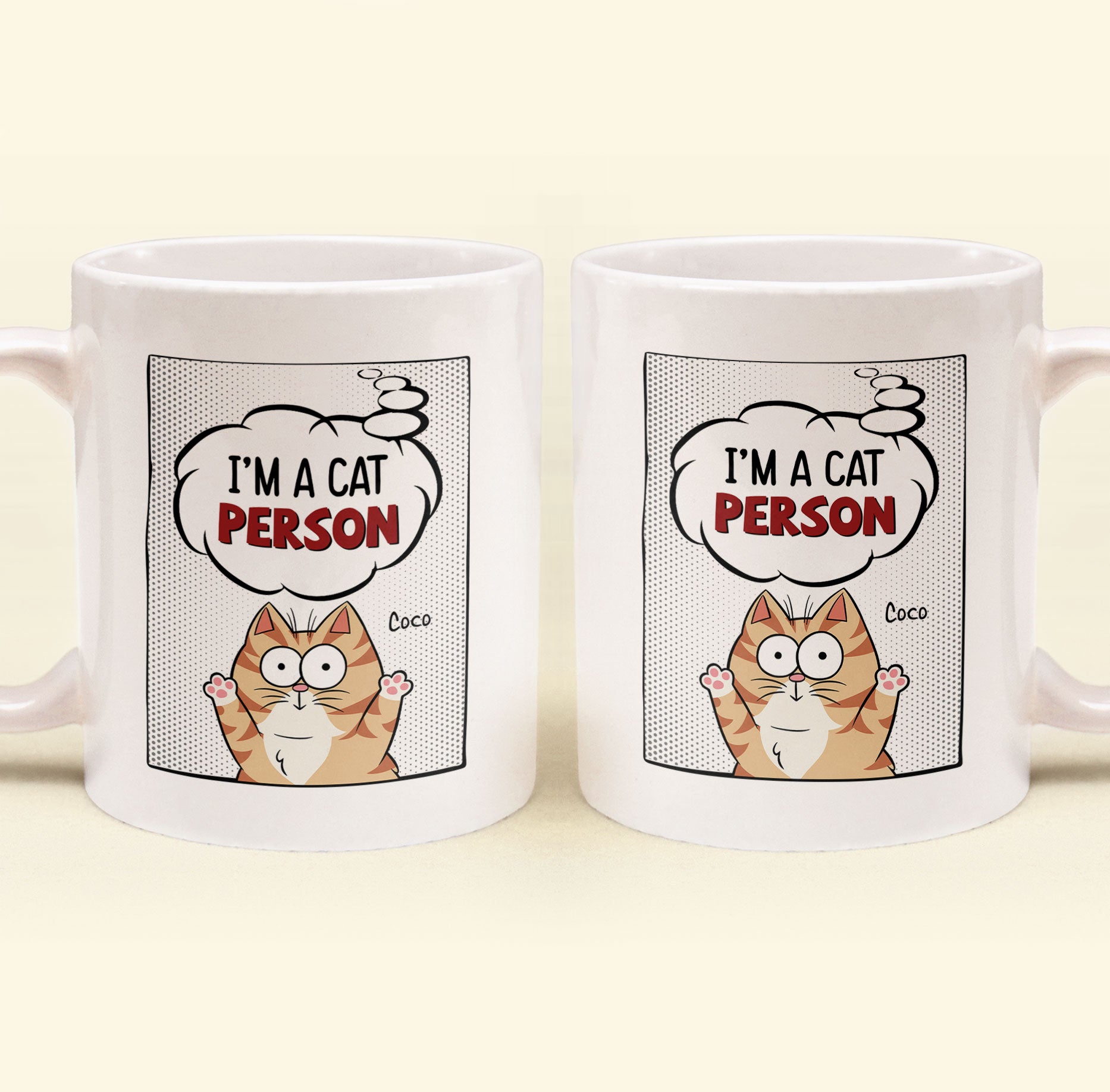 I'm A Cat Person - Cartoon Version - Personalized Mug