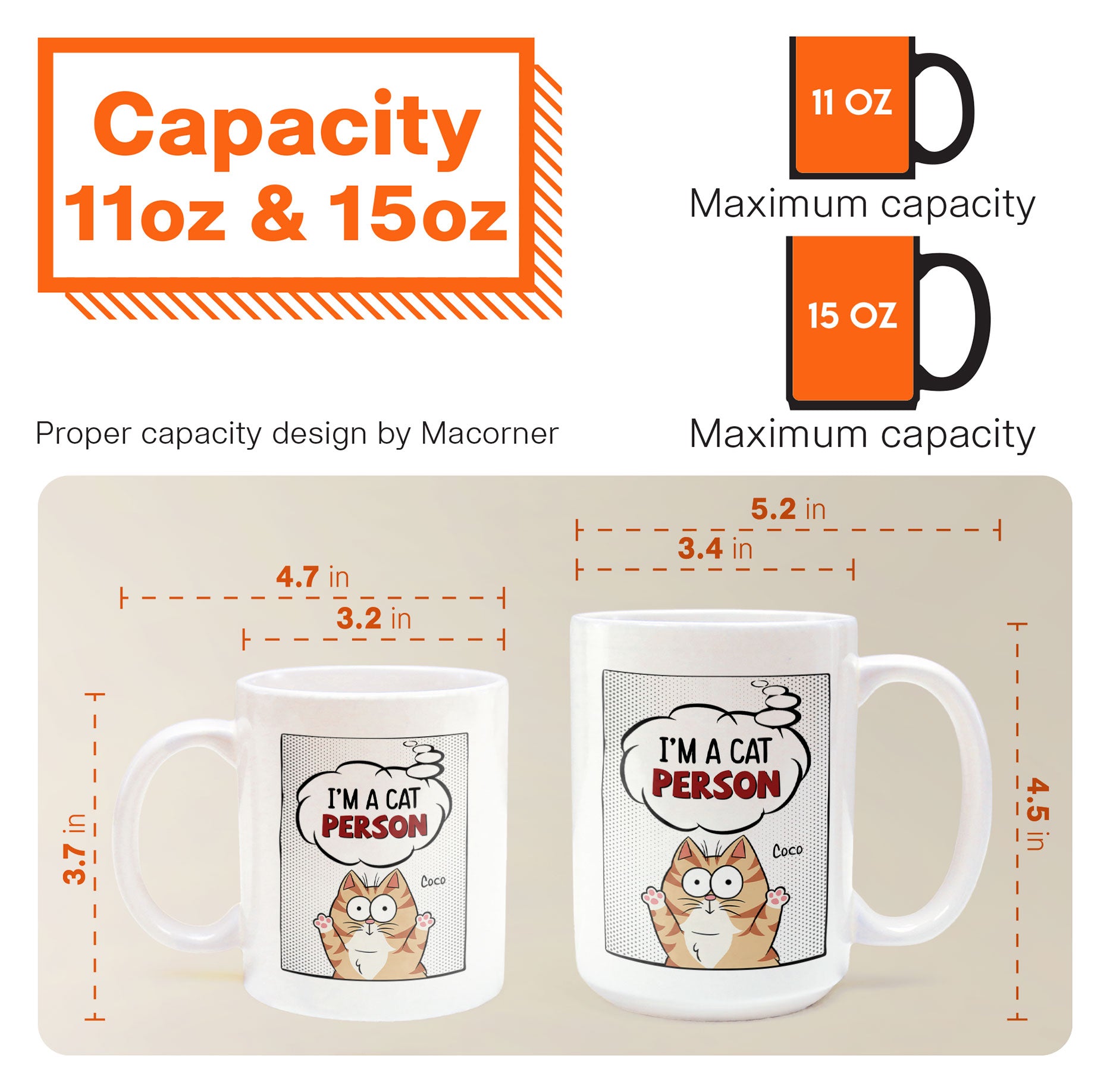 I'm A Cat Person - Cartoon Version - Personalized Mug