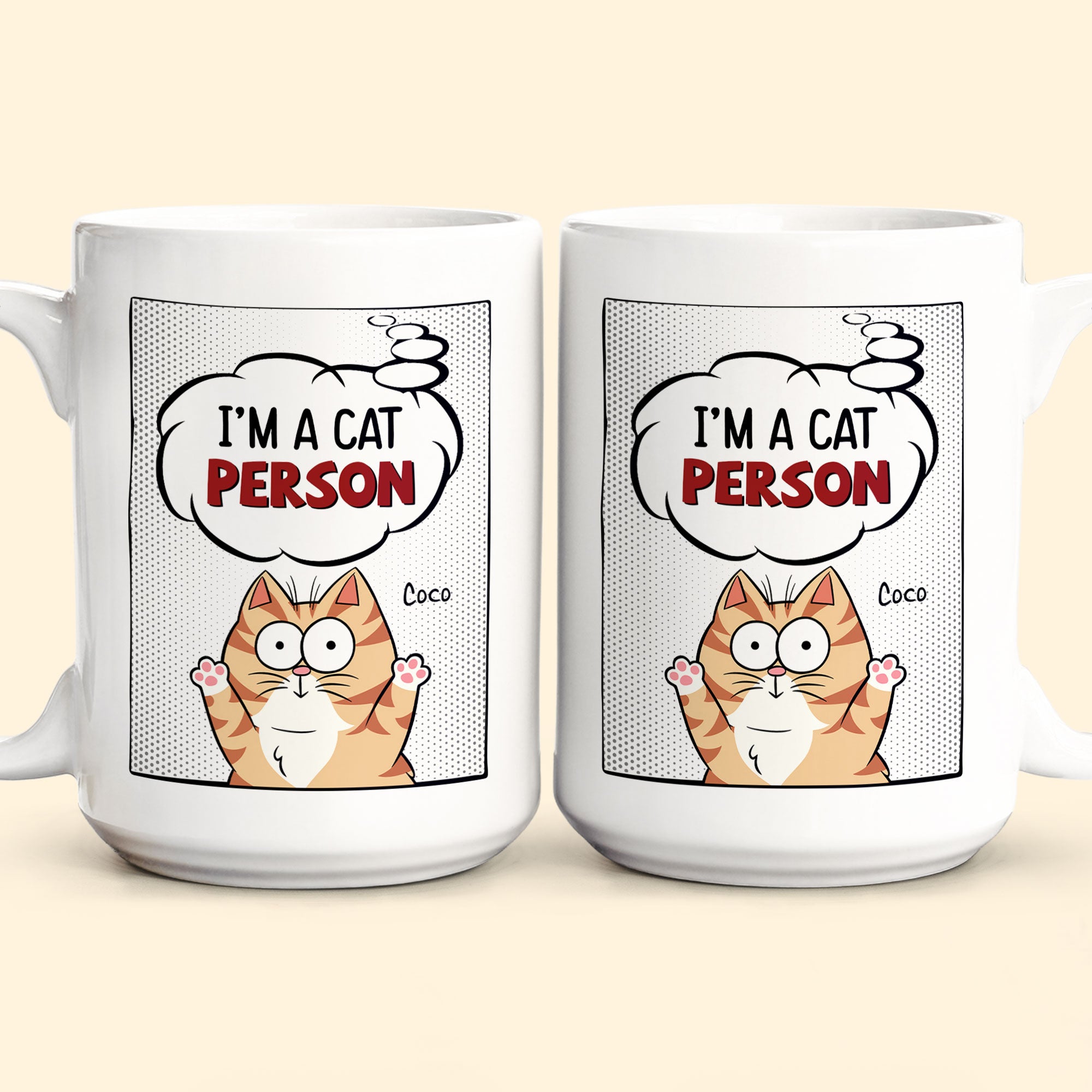 I'm A Cat Person - Cartoon Version - Personalized Mug