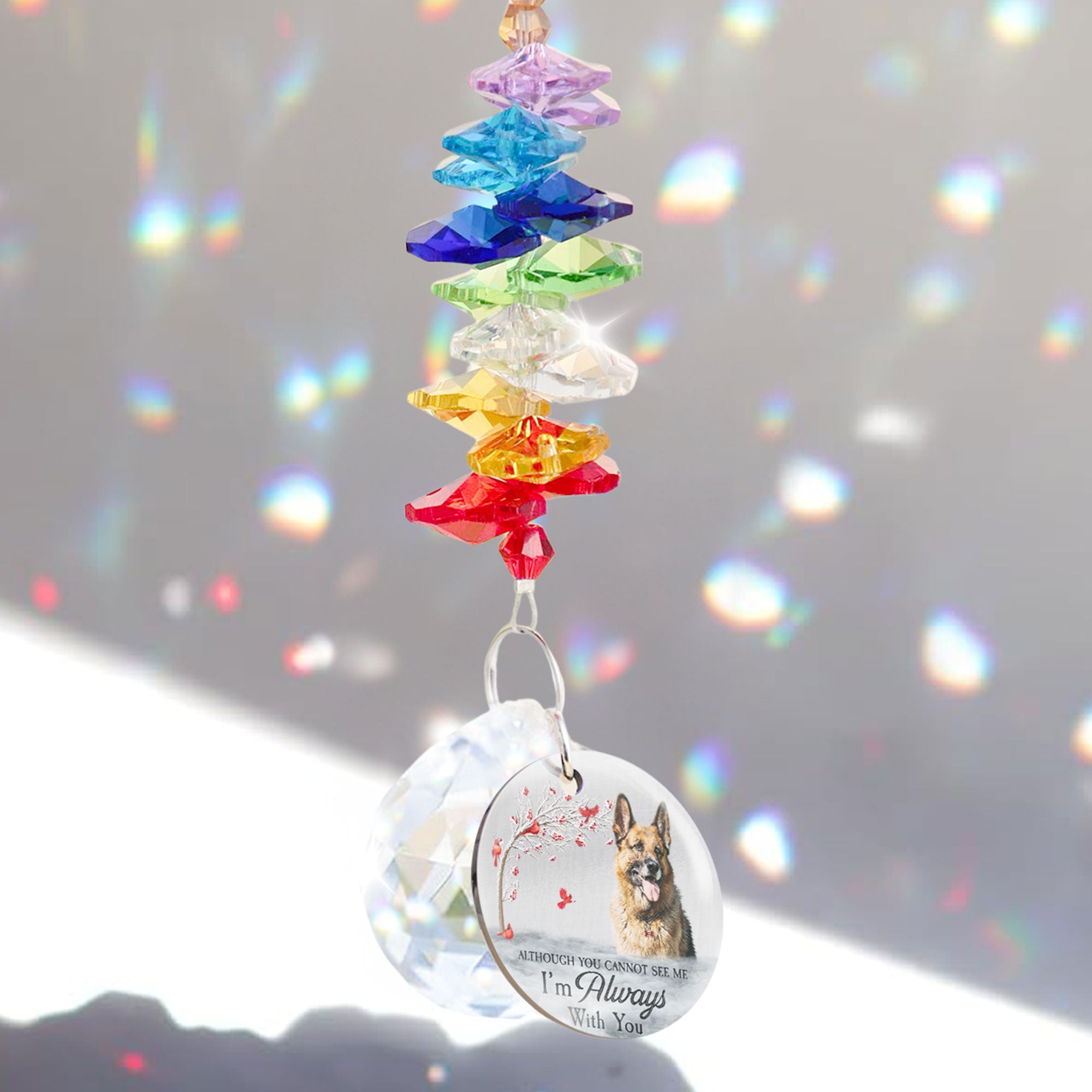 I'm Always With You - Tree Version - Personalized Photo Ball Prism Suncatcher