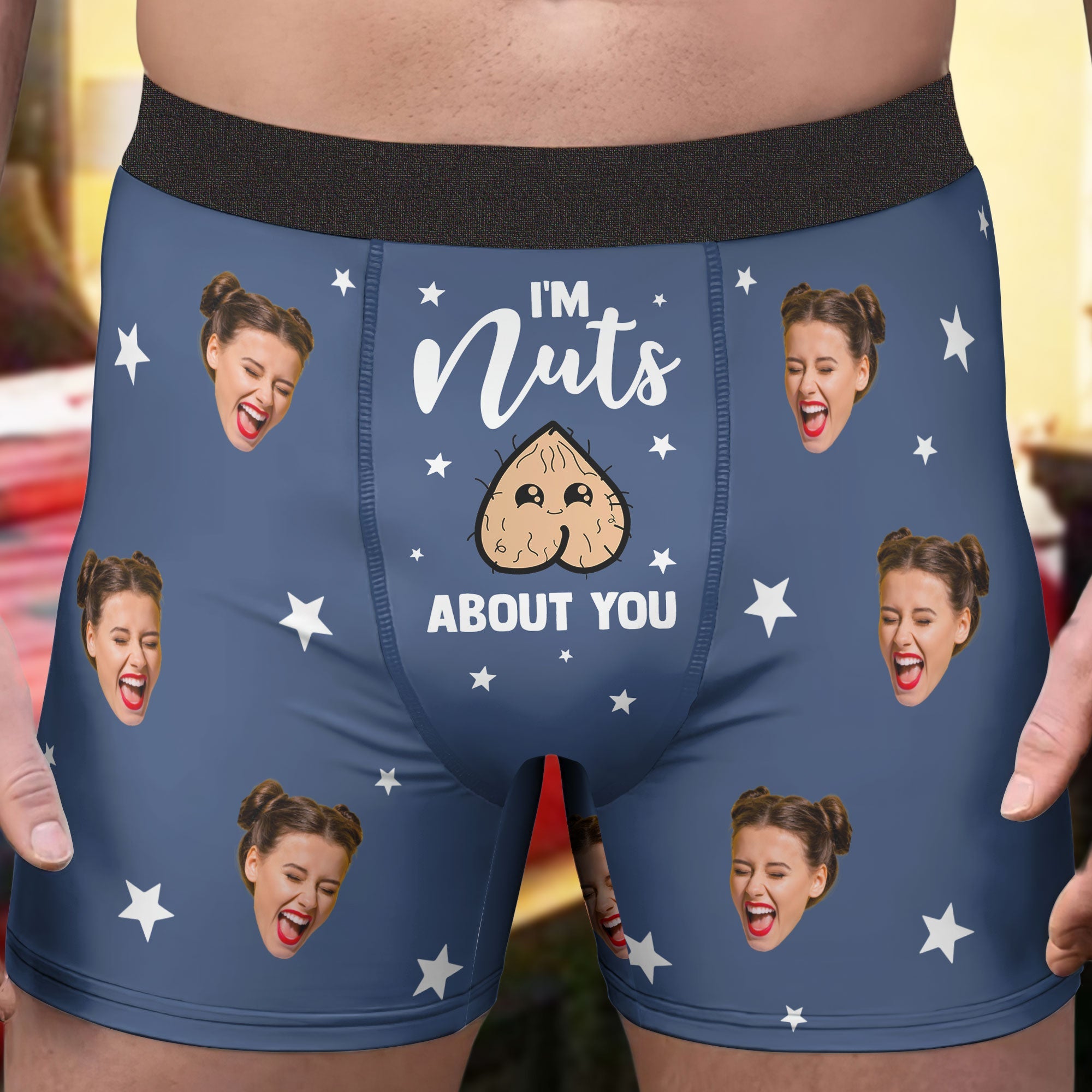 I'm Nut About You - Personalized Photo Men's Boxer Briefs