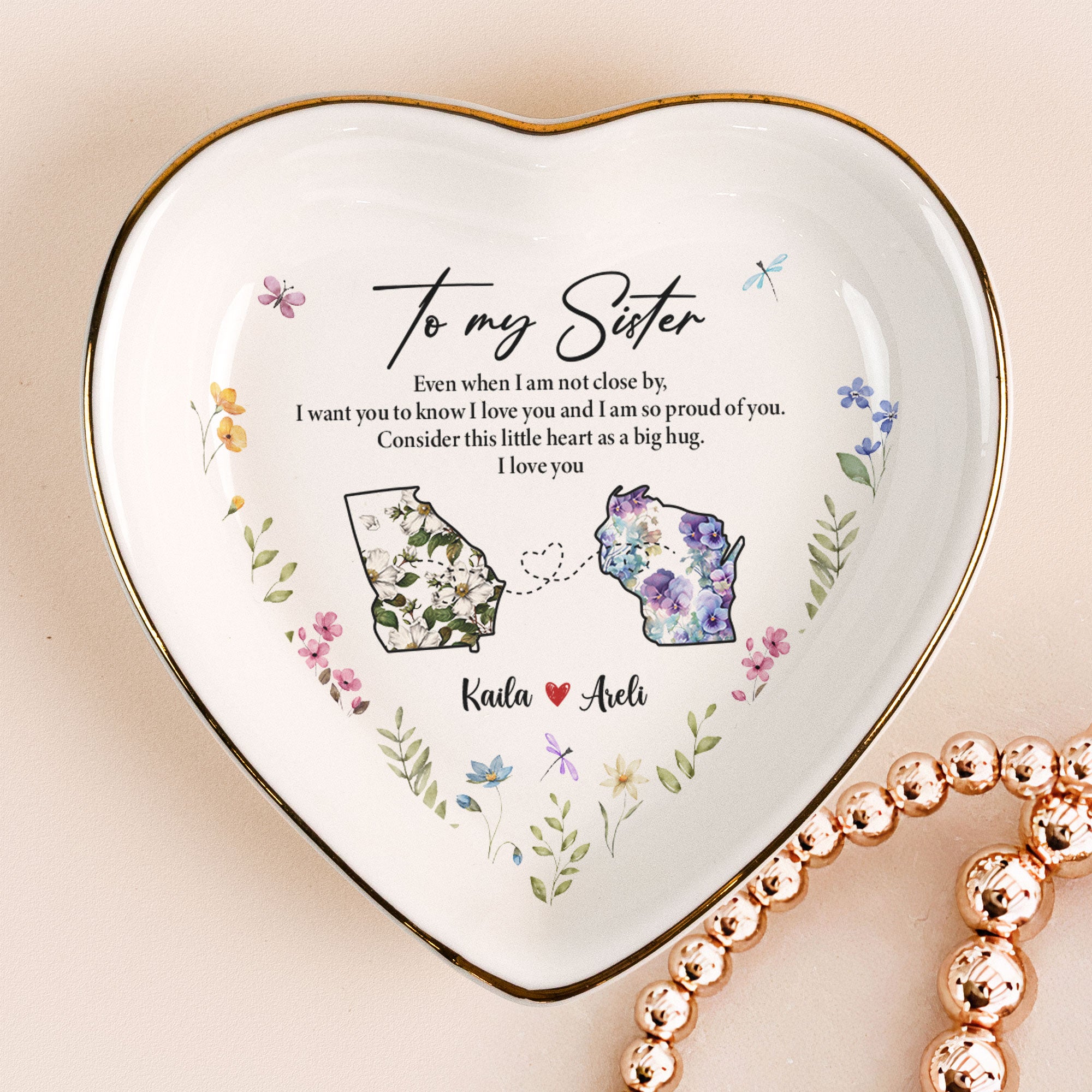 I'm So Proud Of You Sister - Personalized Ring Dish