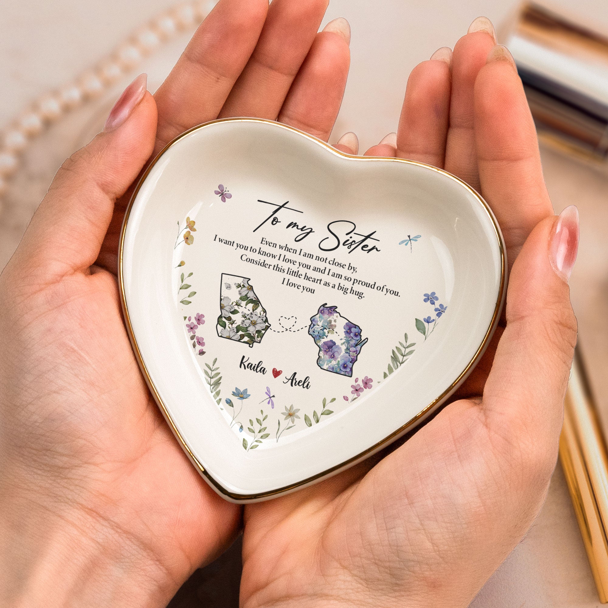 I'm So Proud Of You Sister - Personalized Ring Dish