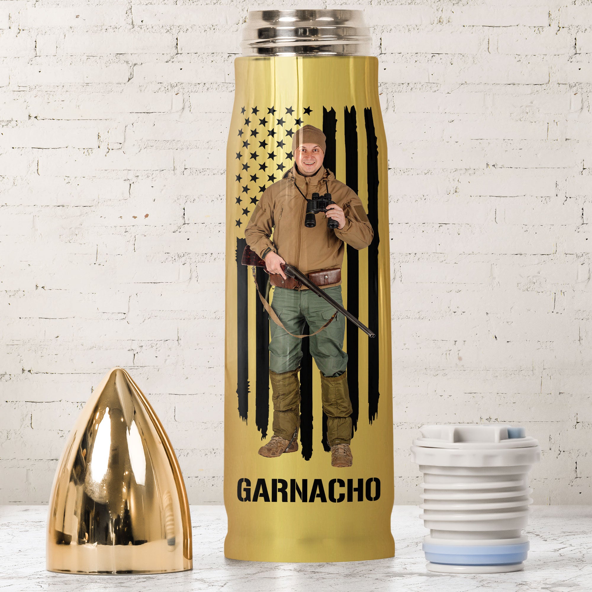 I'd Rather Be Hunting - Personalized Photo Bullet Tumbler