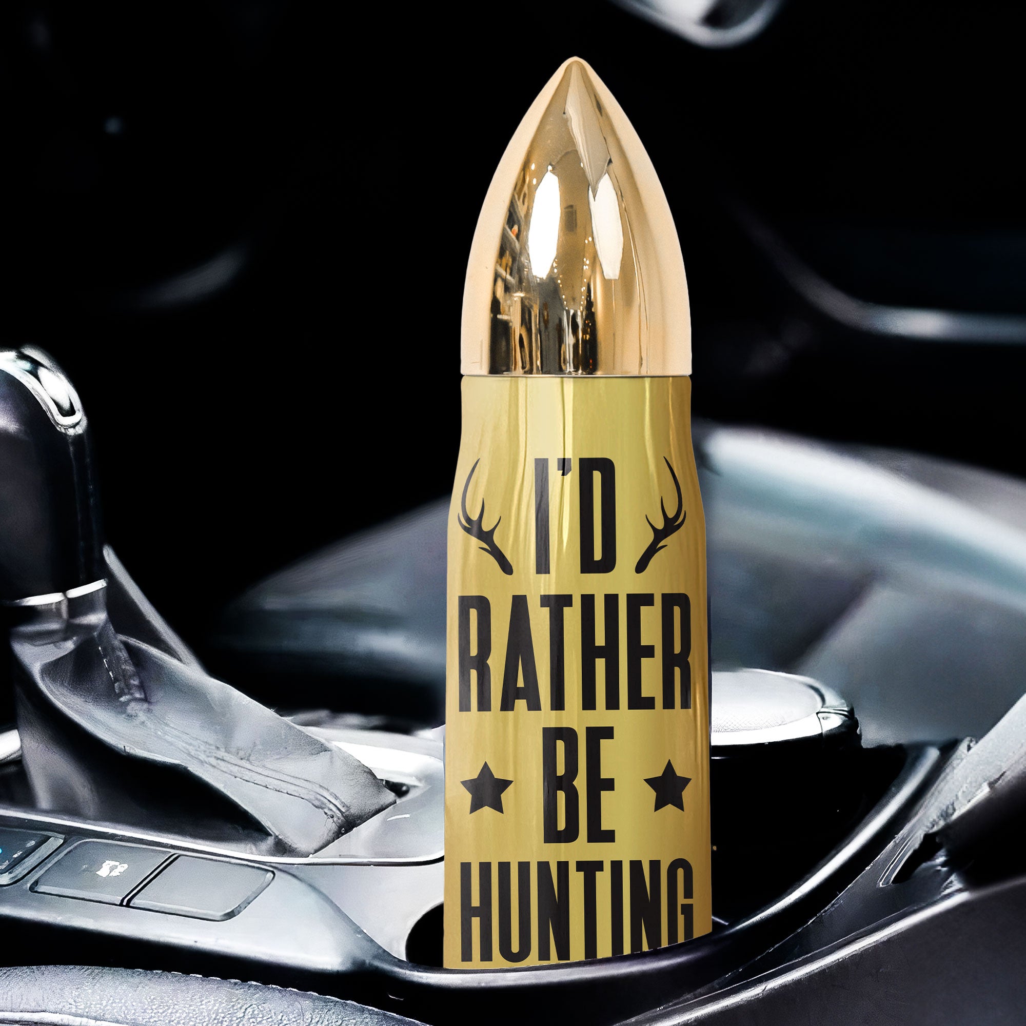 I'd Rather Be Hunting - Personalized Photo Bullet Tumbler