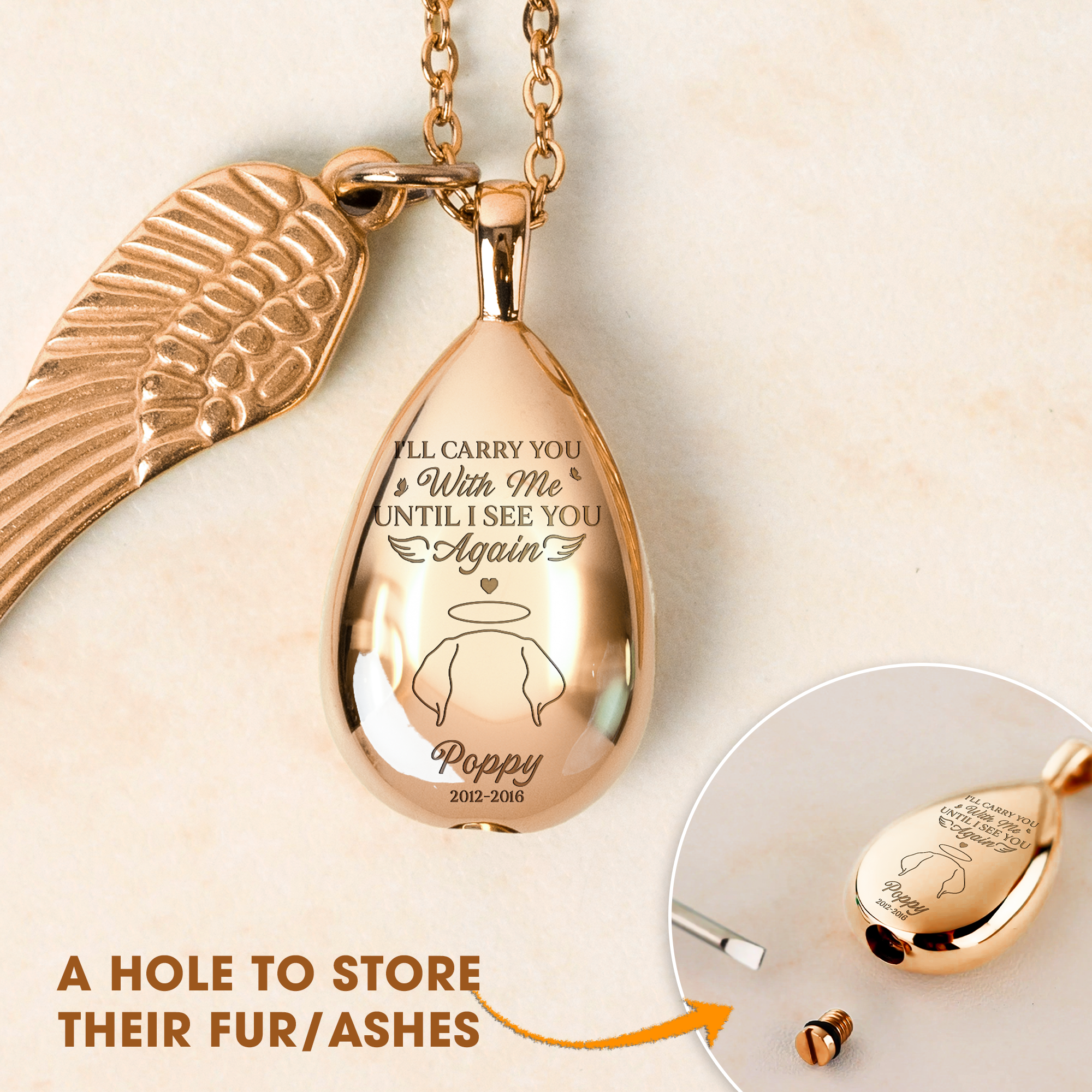 I'll Carry You With Me - Personalized Urn Necklace