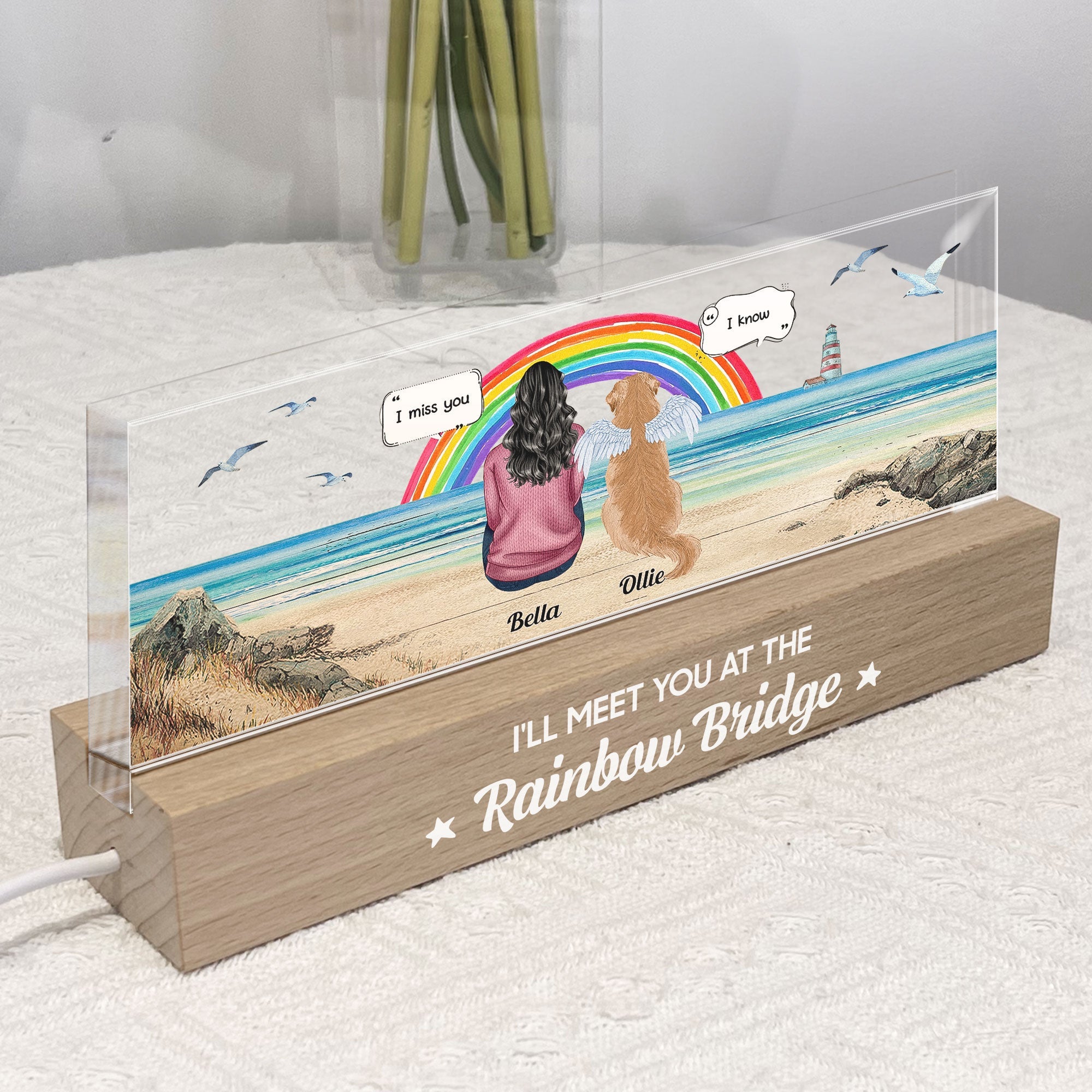 I'll Meet You At The Rainbow Bridge - Personalized LED Night Light