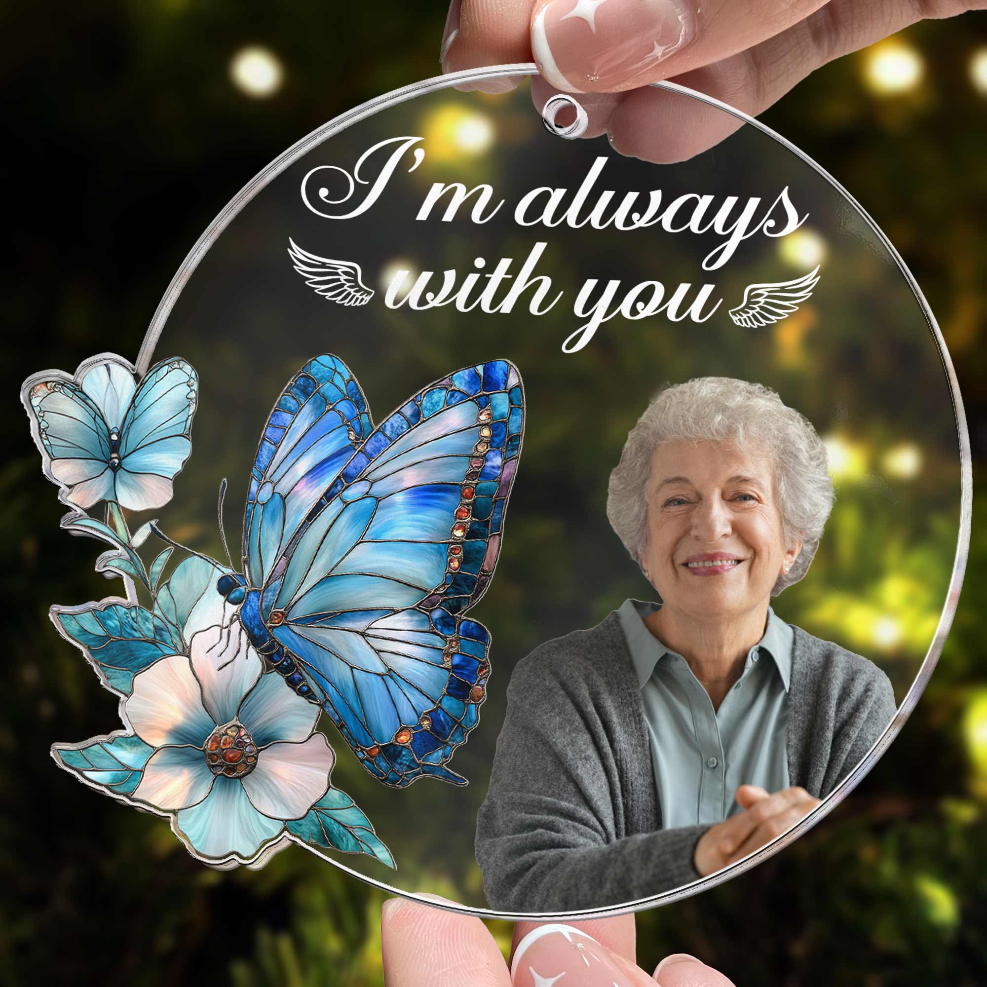 I'm Always With You Heaven Memorial - Personalized Acrylic Photo Ornament