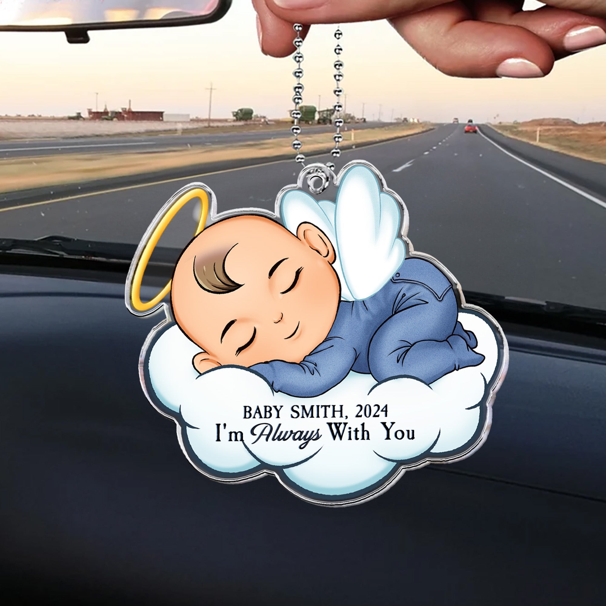 I'm Always With You - Personalized Rear View Mirror Accessory