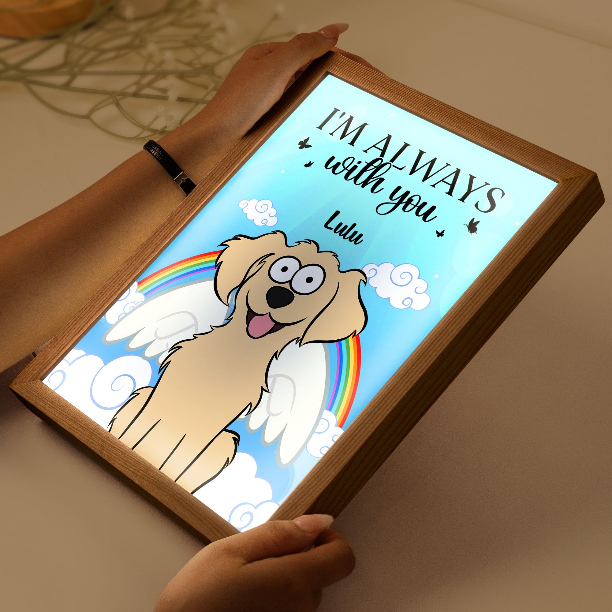 I'm Always With You - Personalized Light Up Picture Frame