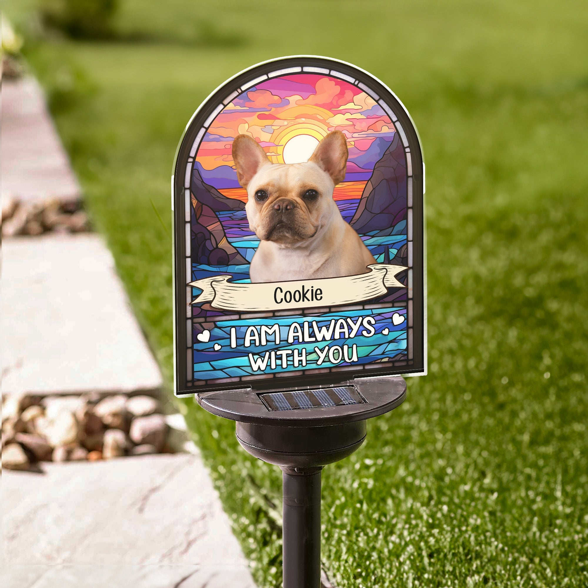 Loss of Pet - I'm Always With You - Personalized Photo Solar Light