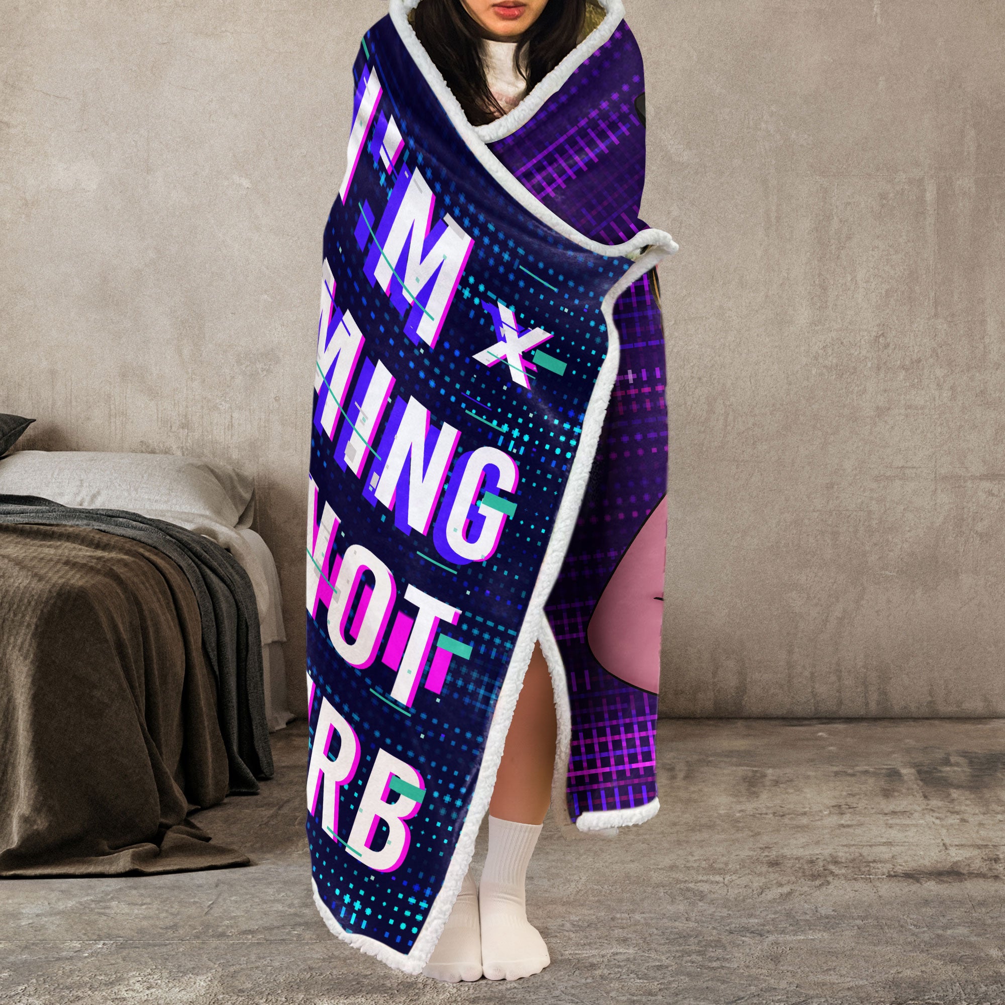 I'm Gaming Do Not Disturb - Personalized Wearable Blanket Hoodie