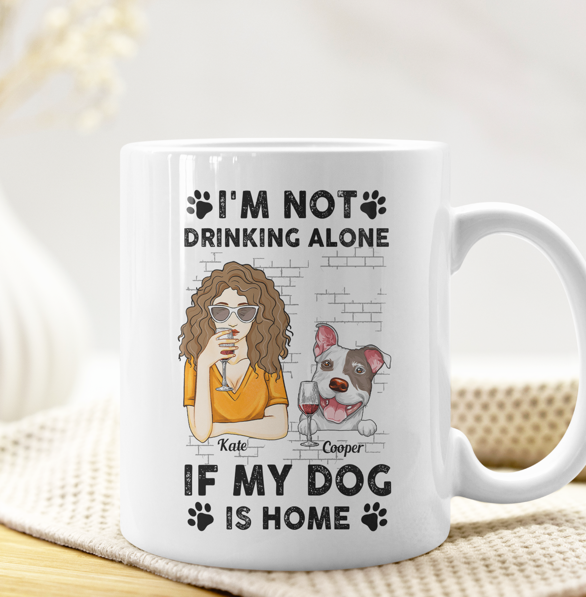 I'm Not Drinking Alone If My Pets Are Home - Personalized Mug