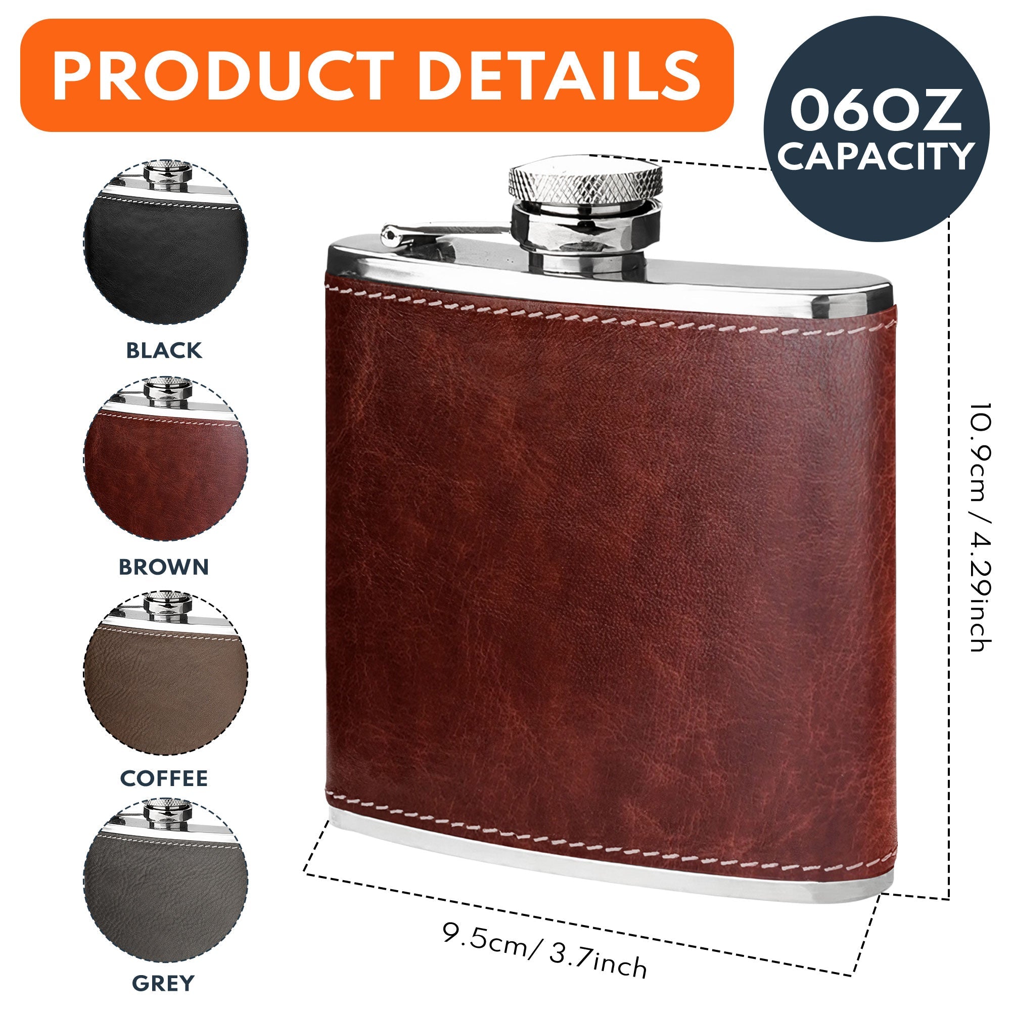 I'm One Bad Bass Grandpa, Daddy - Personalized Leather Flask