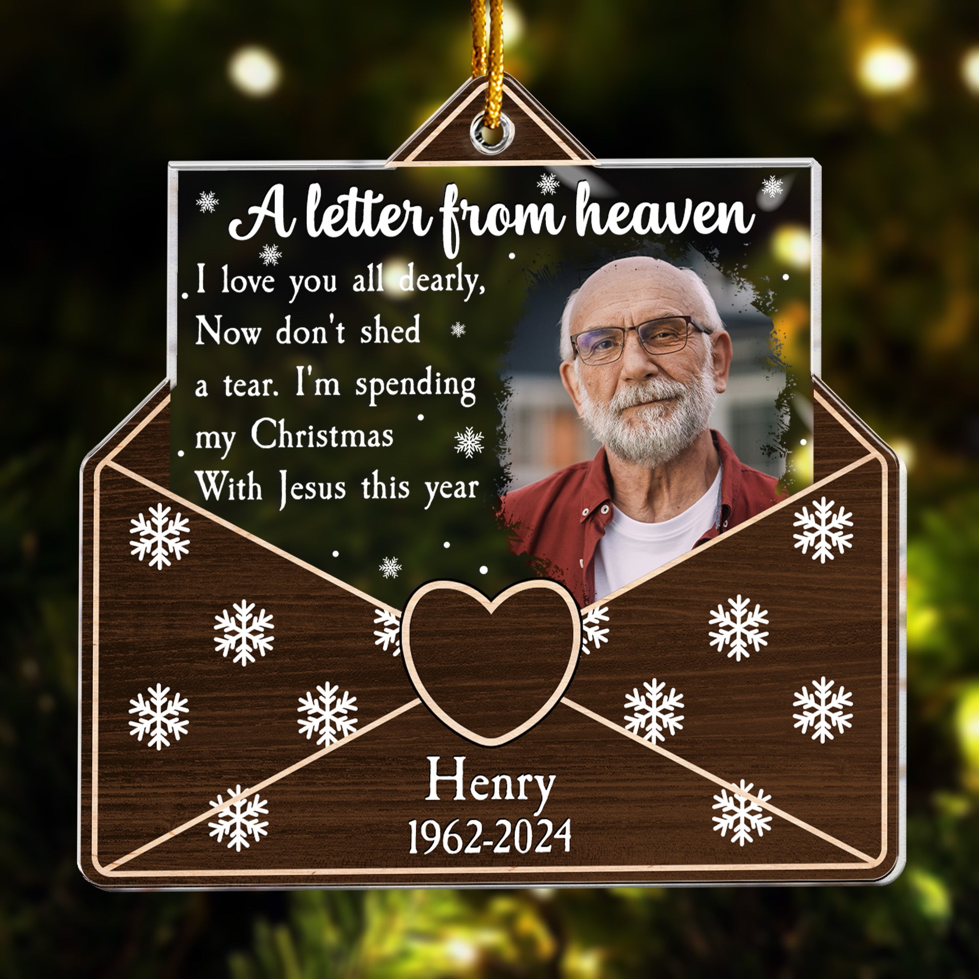 I'm Watching Over You From Heaven - Personalized Acrylic Photo Ornament