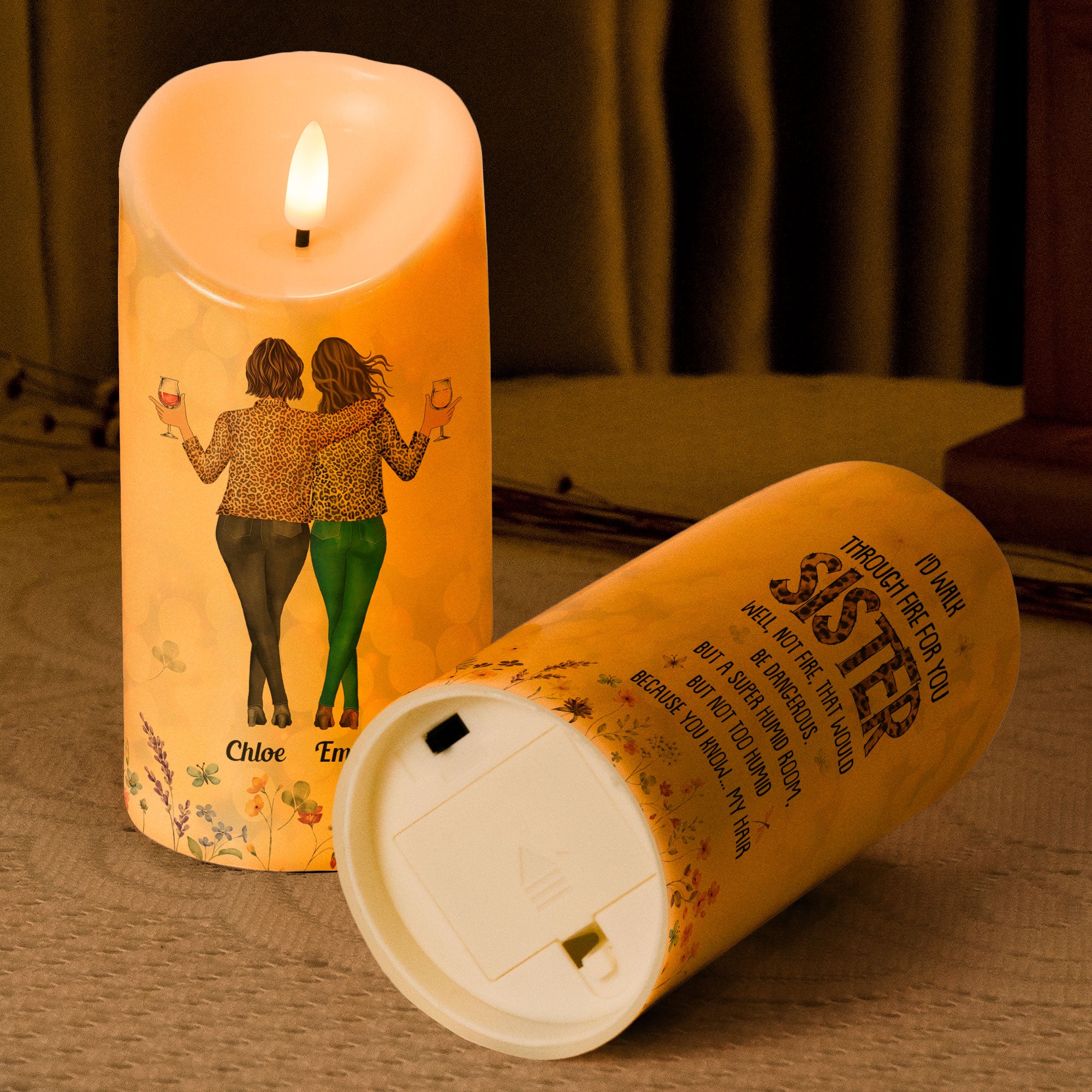 I'd Walk Through Fire For You - Personalized LED Candle