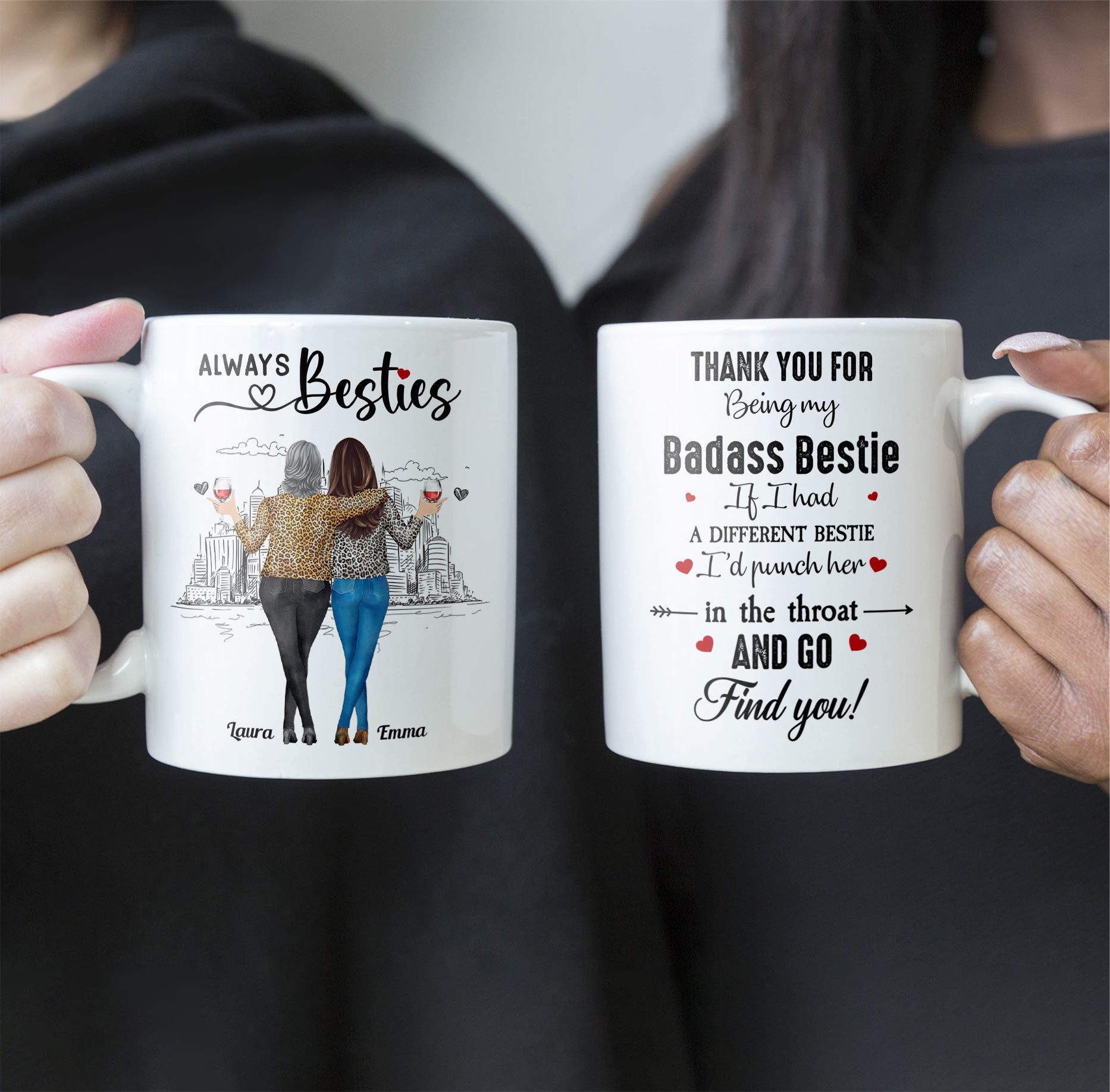 If I Had A Different Bestie I'd Punch Her In The Throat - Personalized Mug