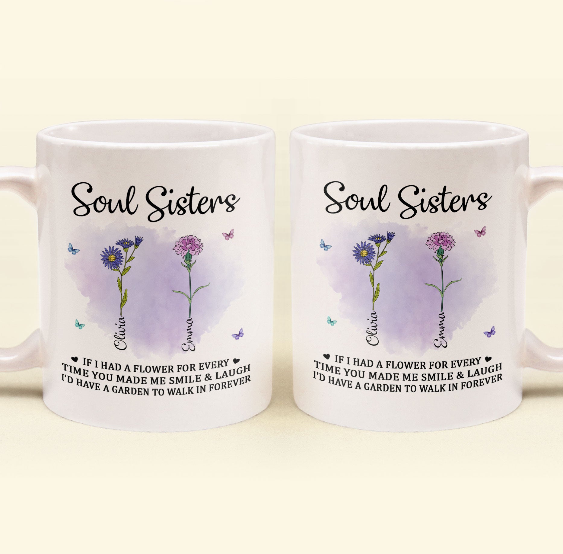 If I Had A Flower For Every Time You Made Me Smile - Personalized Mug