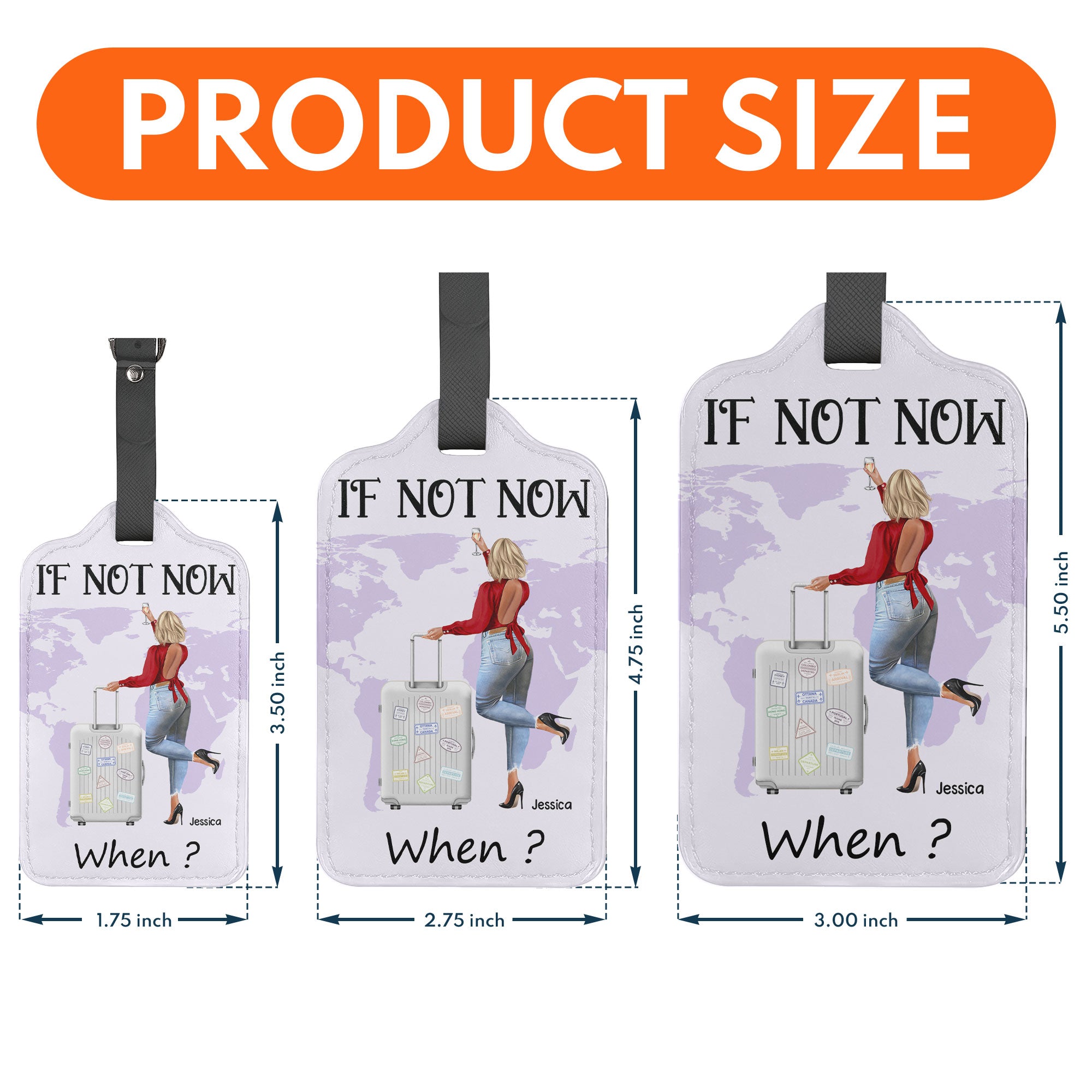 If Not Now When? - Personalized Luggage Tag