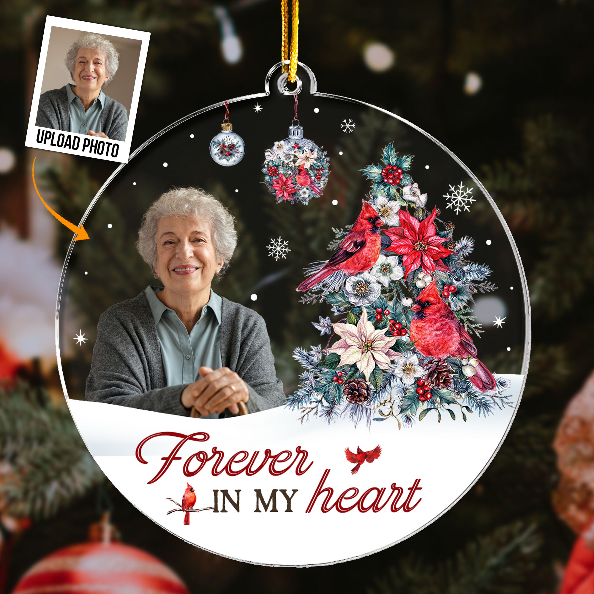 I'm Always With You For Christmas - Personalized Acrylic Photo Ornament