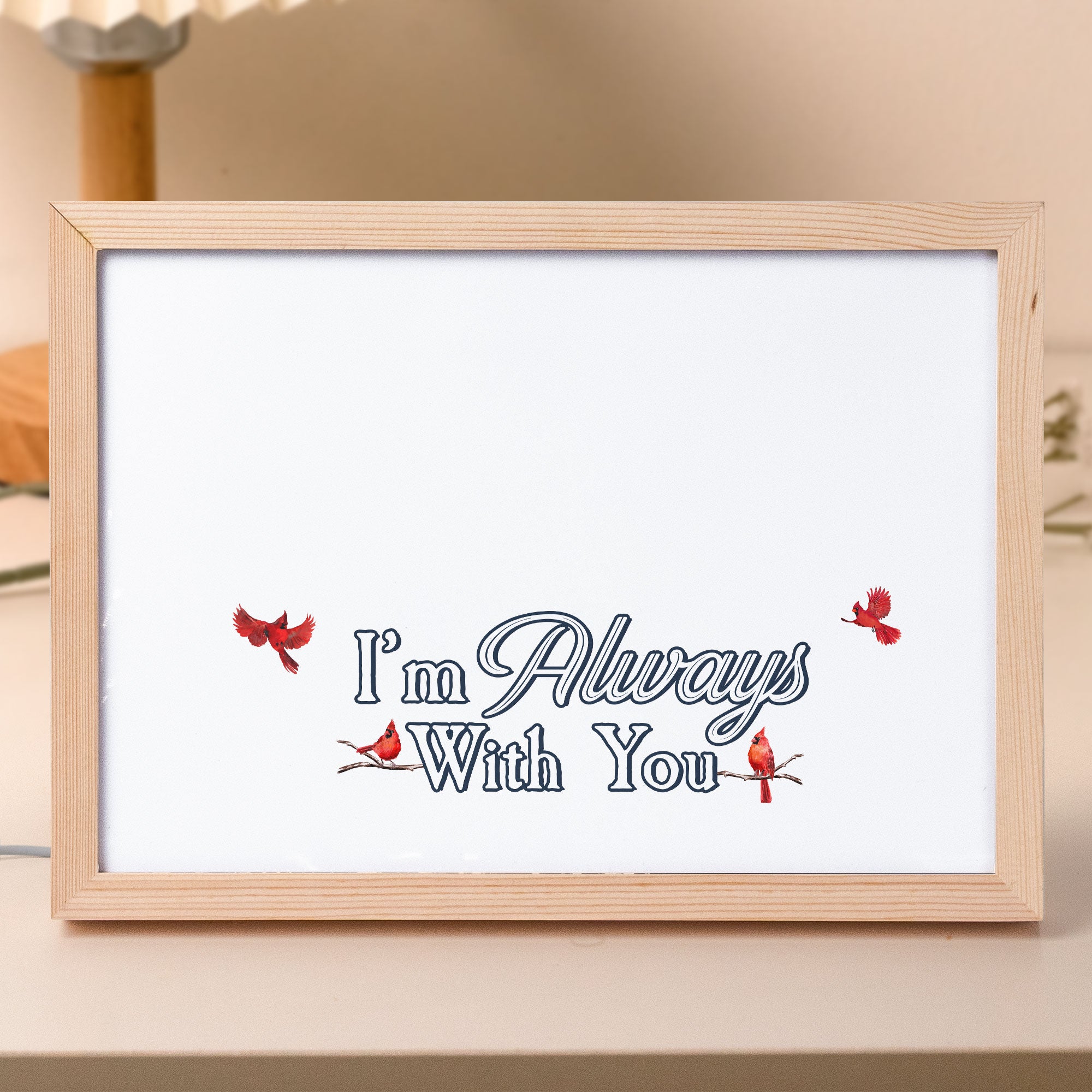 I'm Always With You Memorial - Personalized Photo Light Up Picture Frame