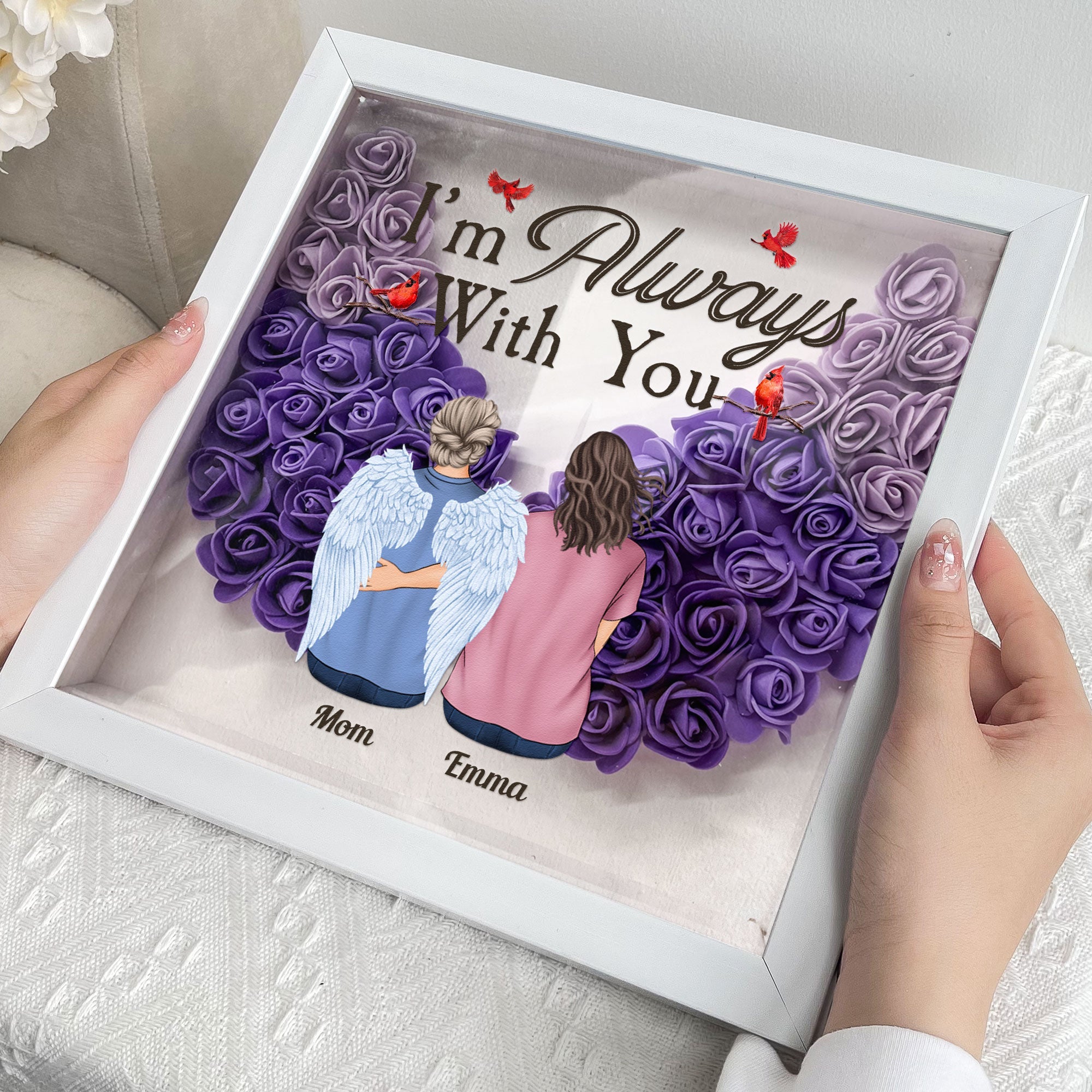 I'm Always With You - Personalized Flower Shadow Box