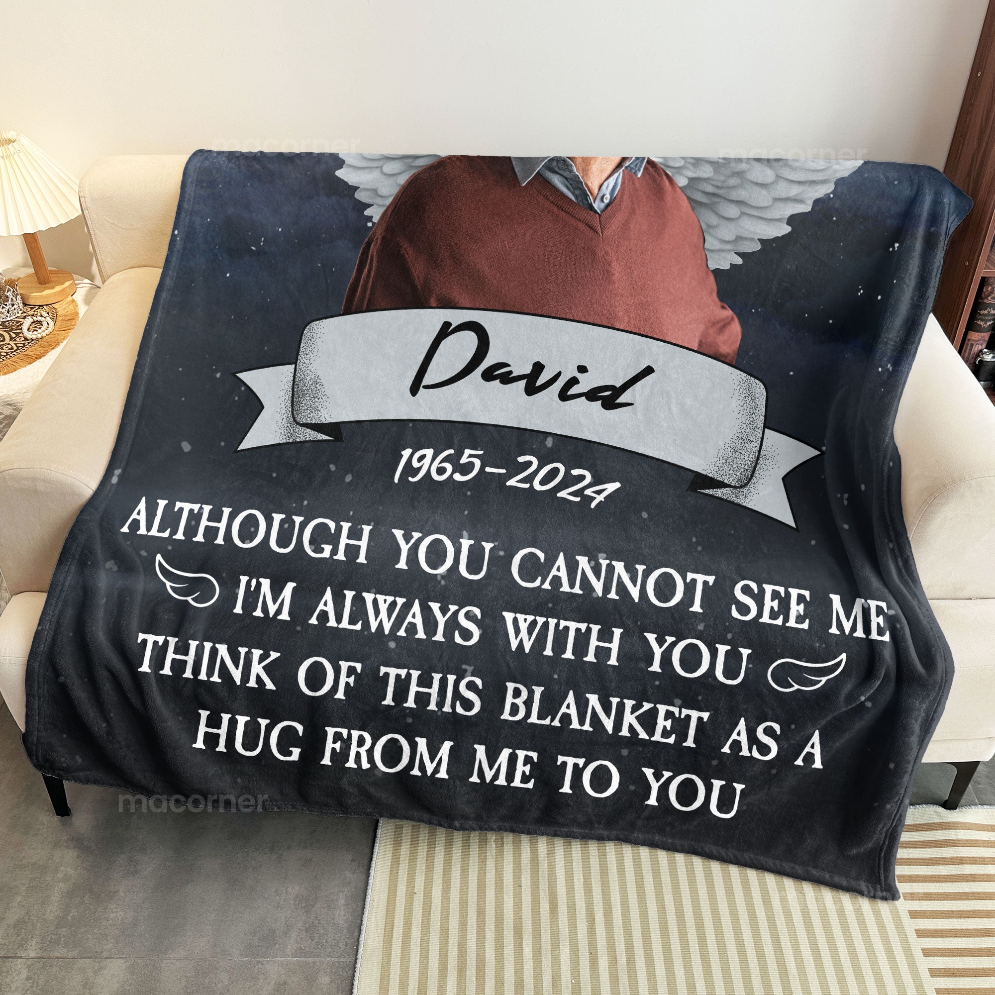 I'm Always With You Think Of This Blanket As A Hug From Me - Personalized Photo Blanket