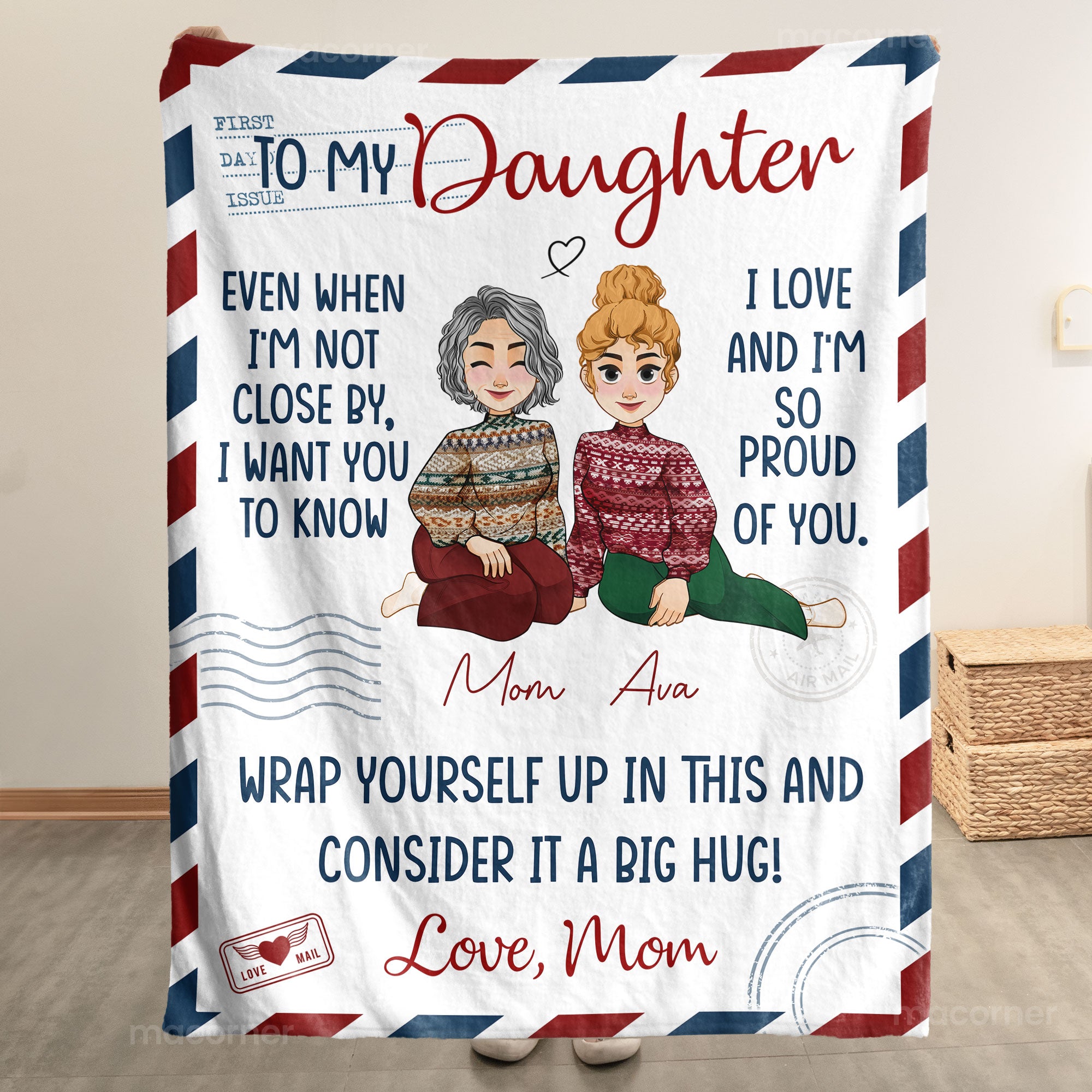 I'm Proud Of You, Daughter - Personalized Blanket