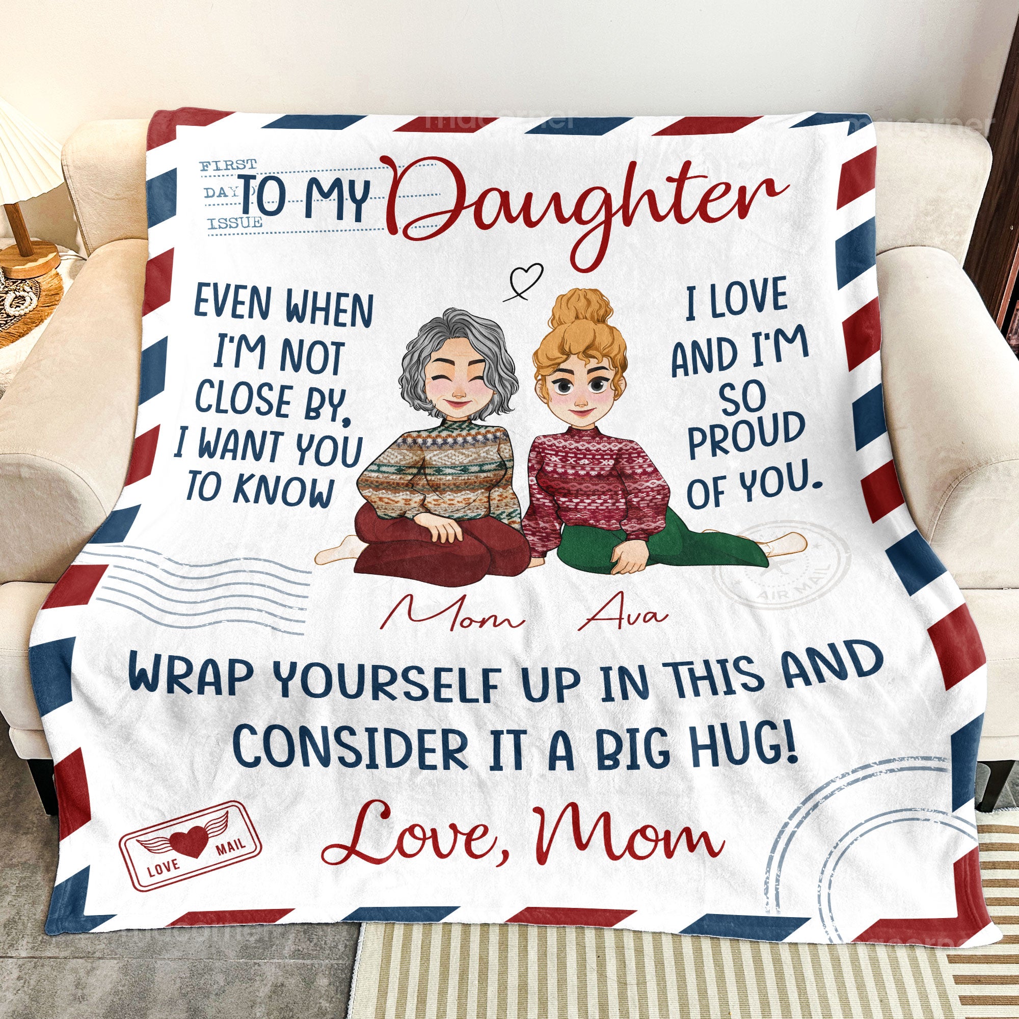 I'm Proud Of You, Daughter - Personalized Blanket