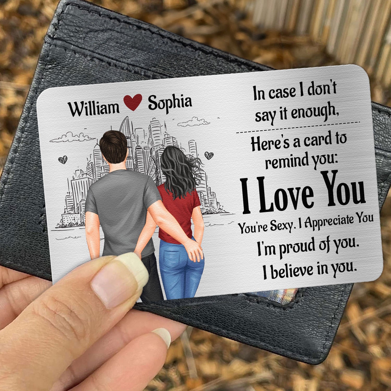 In Case I Don't Say It Enough Couples - Personalized Aluminum Wallet Card