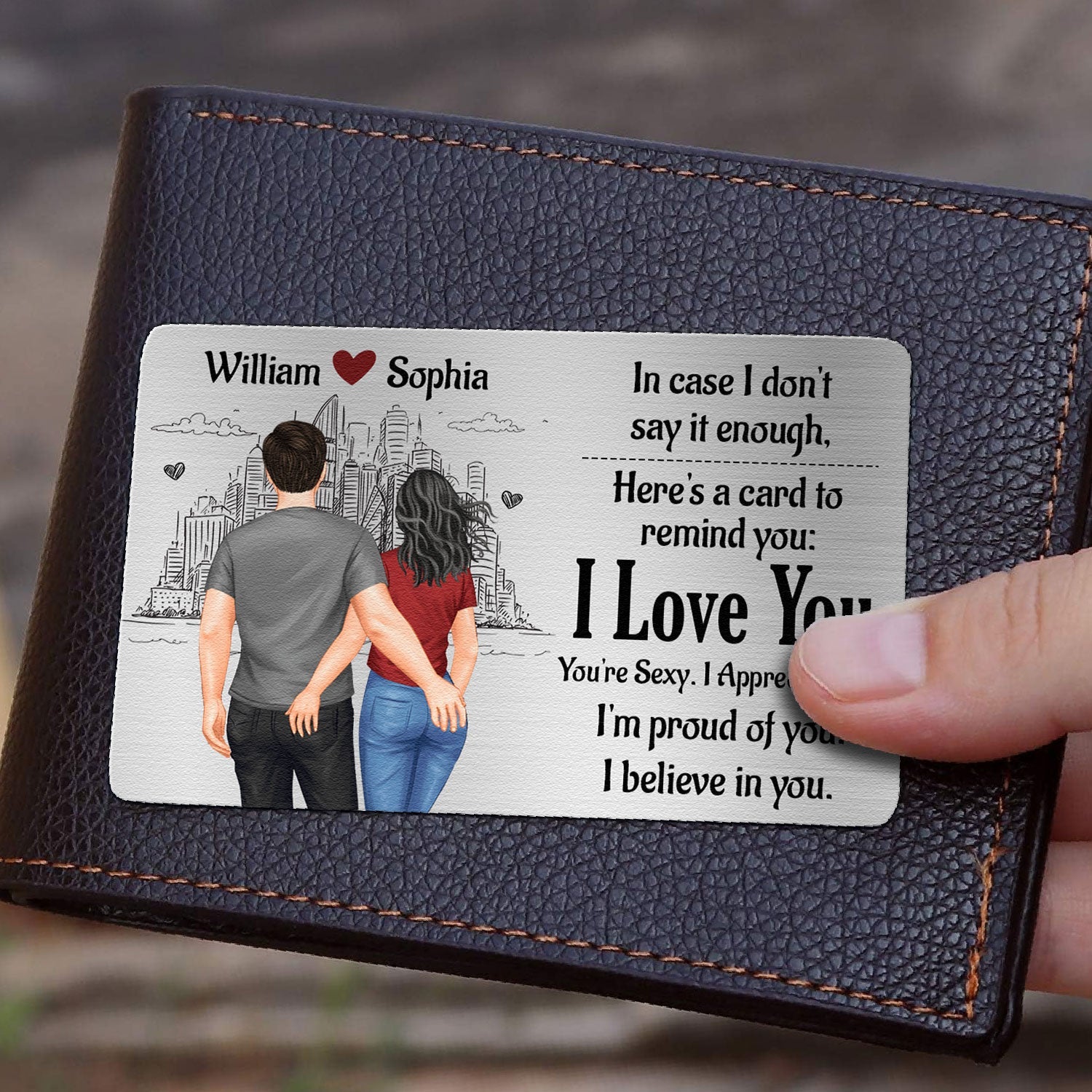 In Case I Don't Say It Enough Couples - Personalized Aluminum Wallet Card