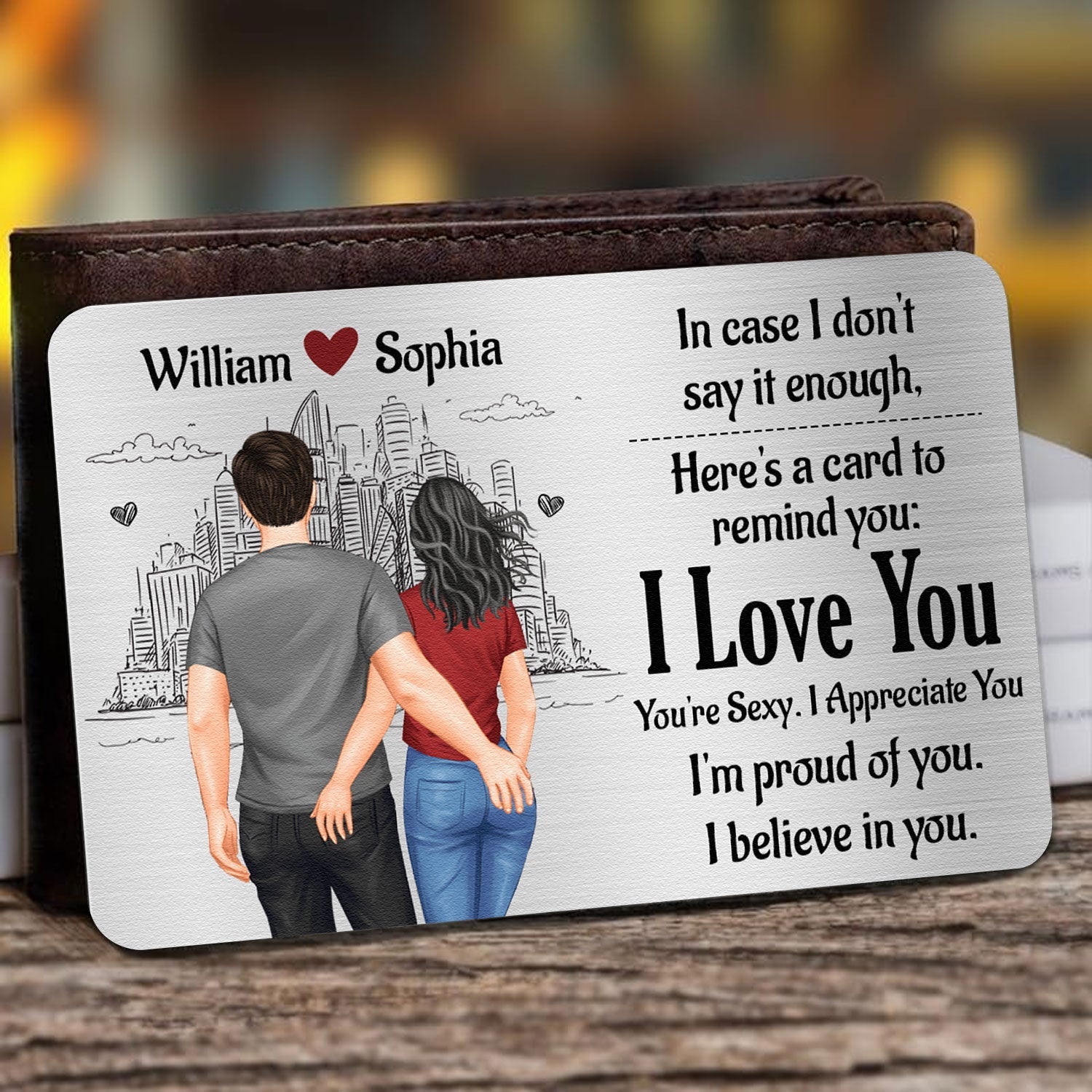 In Case I Don't Say It Enough Couples - Personalized Aluminum Wallet Card