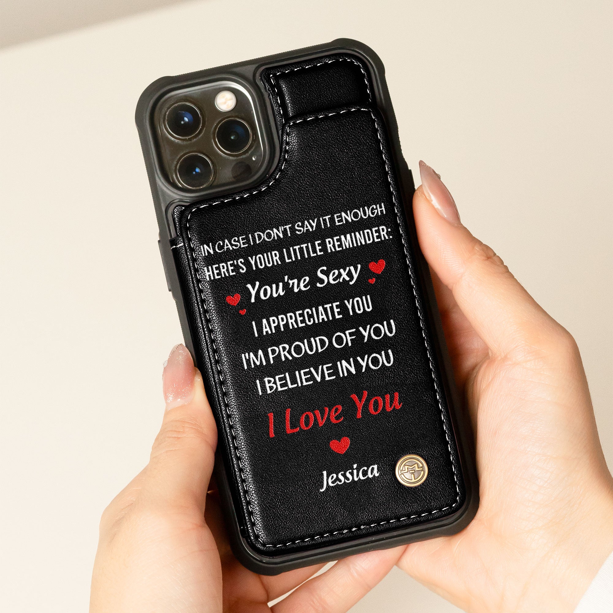 In Case I Don't Say It Enough - Gifts For Husband - Personalized Leather Flip Wallet Phone Case