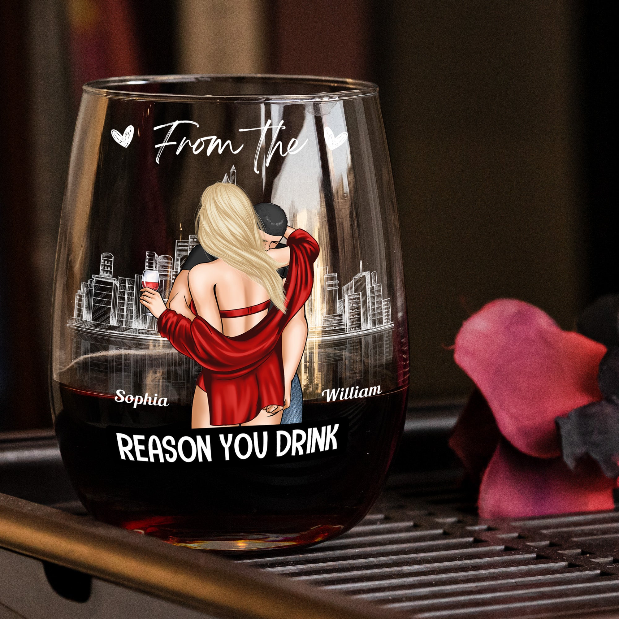 In Case I Don't Say It Enough, Here's Your Reminder - Gifts For Husband, BF - Personalized Stemless Wine Glass